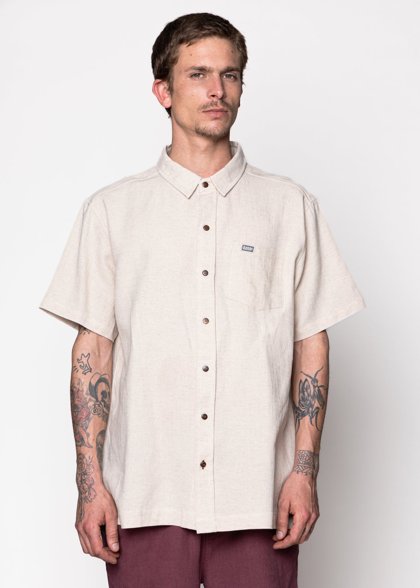Camisa Lino Solid Sand