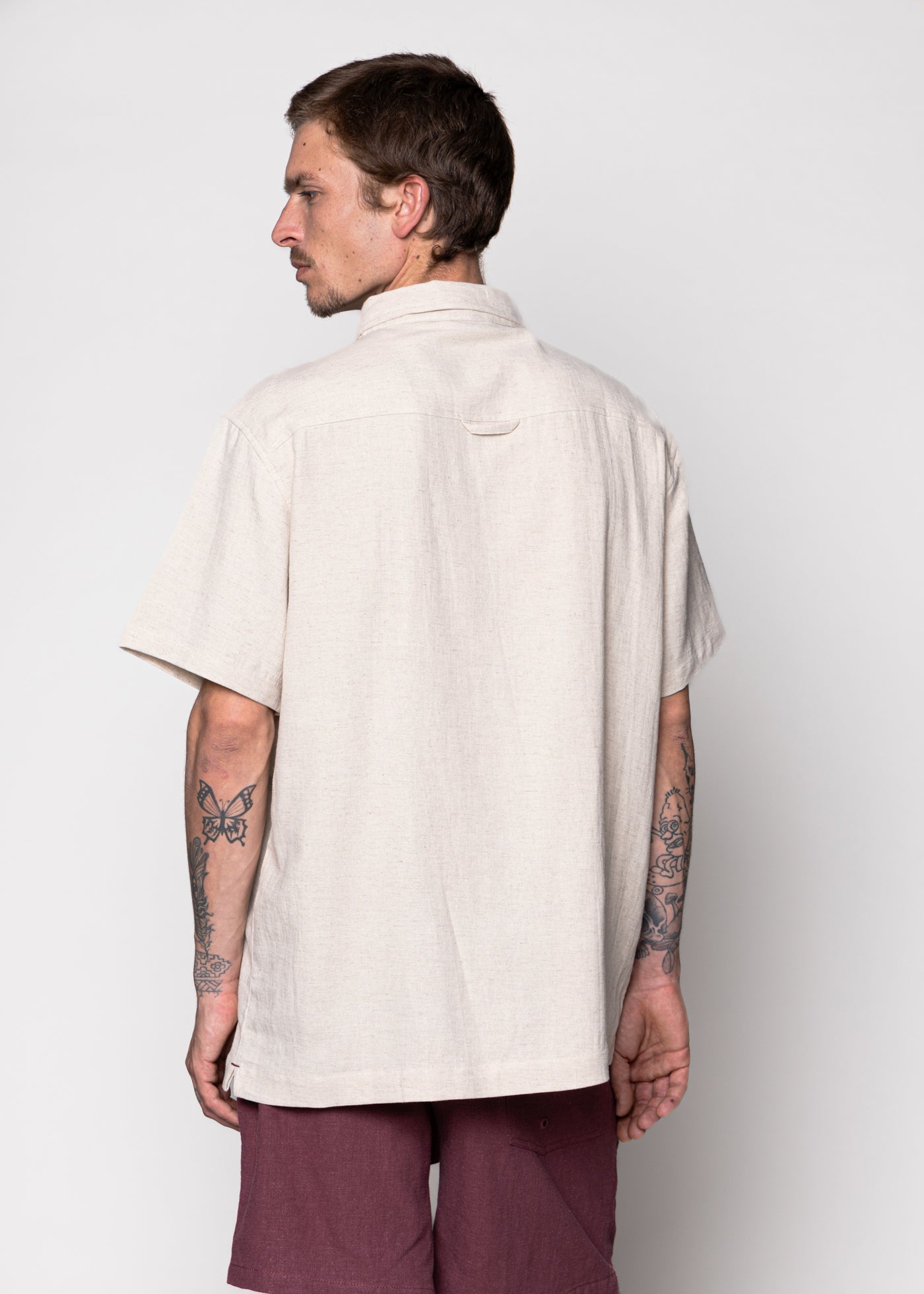 Camisa Lino Solid Sand