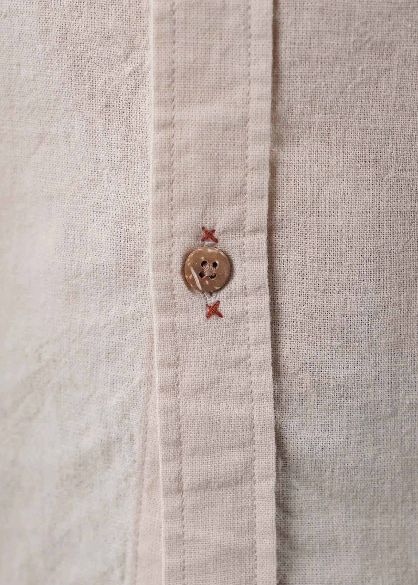 Camisa Hombre Lino Manga Larga - Sand