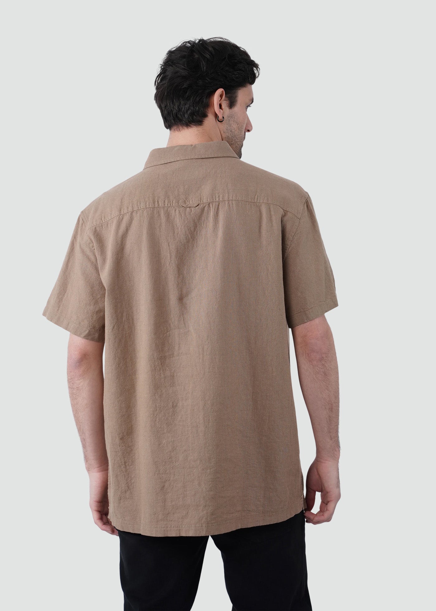 Camisa Hombre Lino - Olive