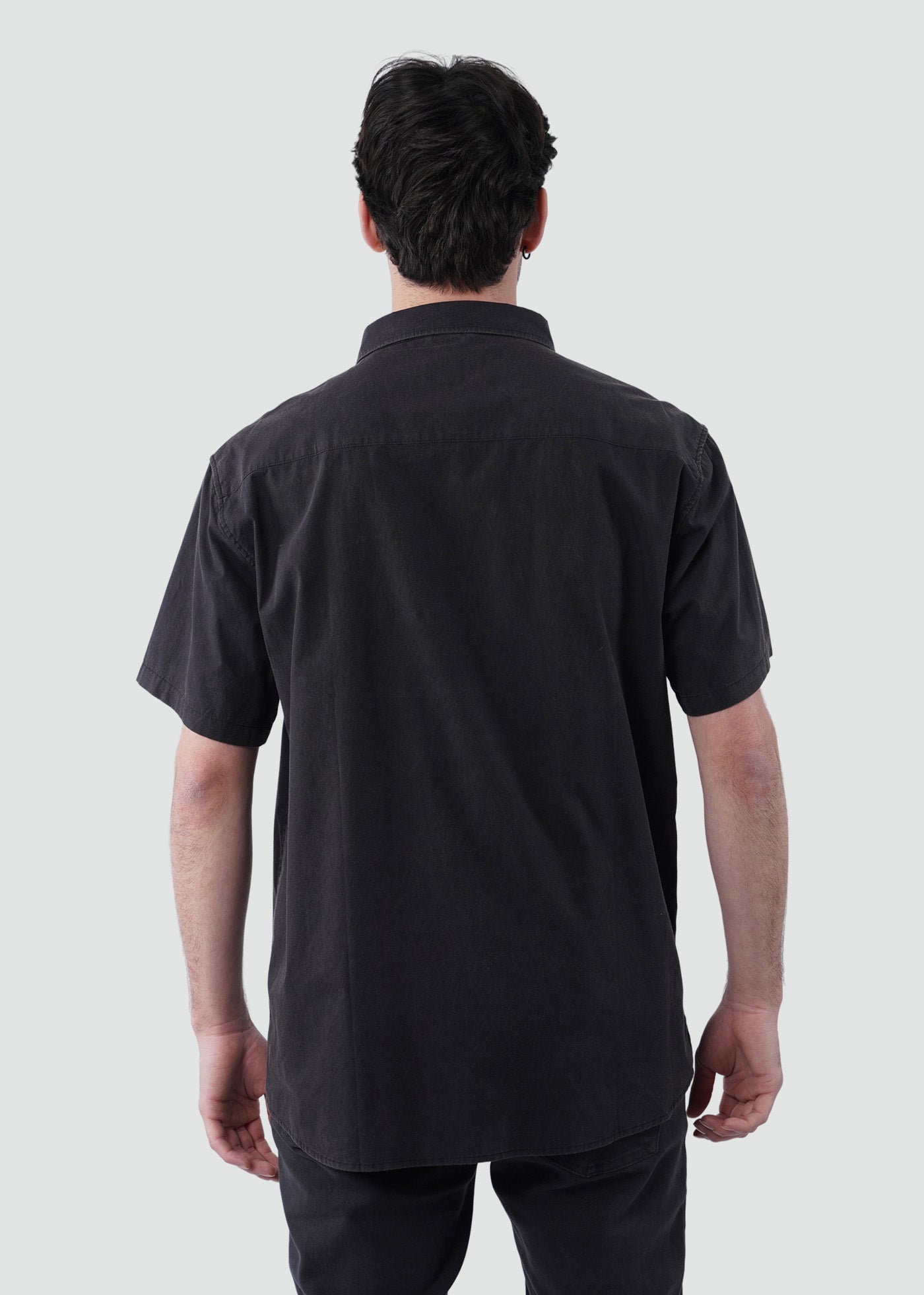 Camisa Hombre Algodón - Negra