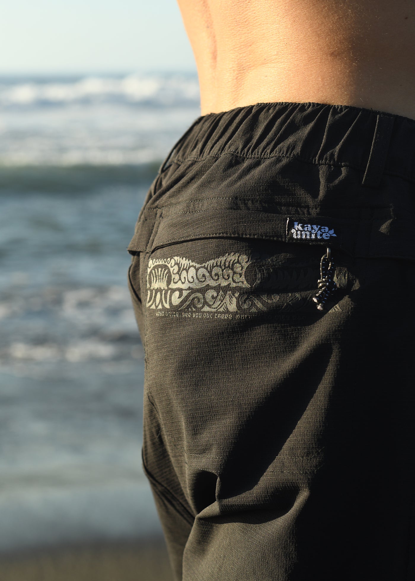 Pantalón Recto Nylon Light Rockers Hombre - Negro Black