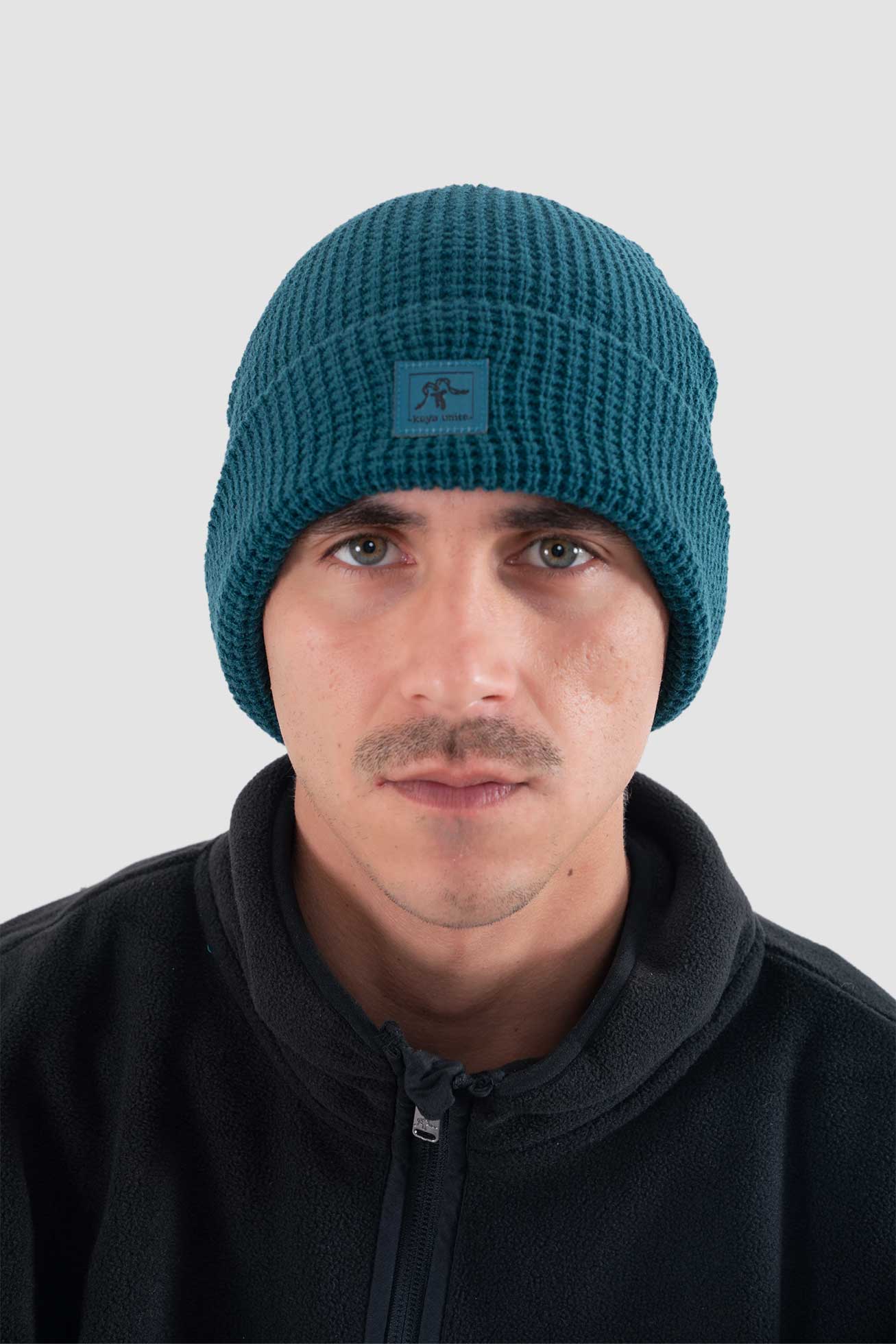 Gorro Beanie Waffle - Petrol Lavender