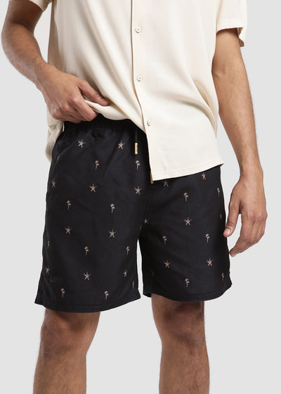 Traje de Baño Short Volley Nylon Summer Hombre - Negro Lavender