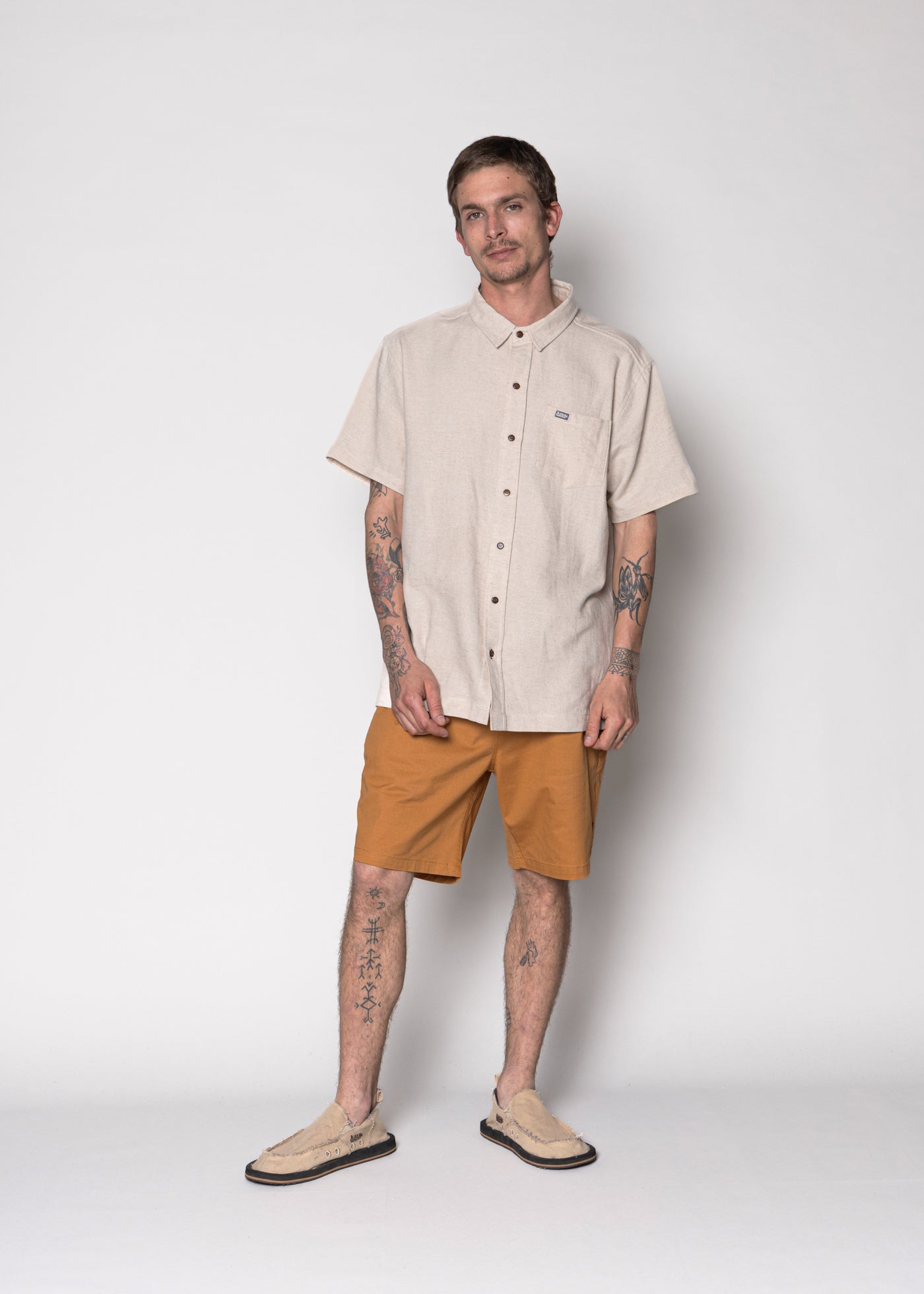 Chino Short Solid Lt Brown