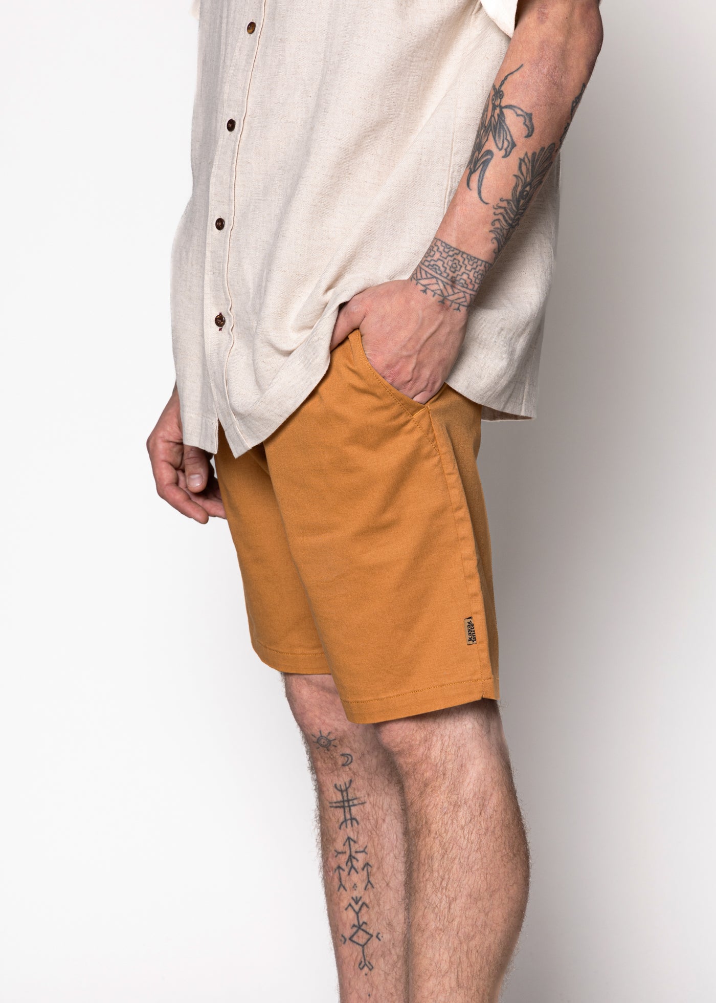 Chino Short Solid Lt Brown