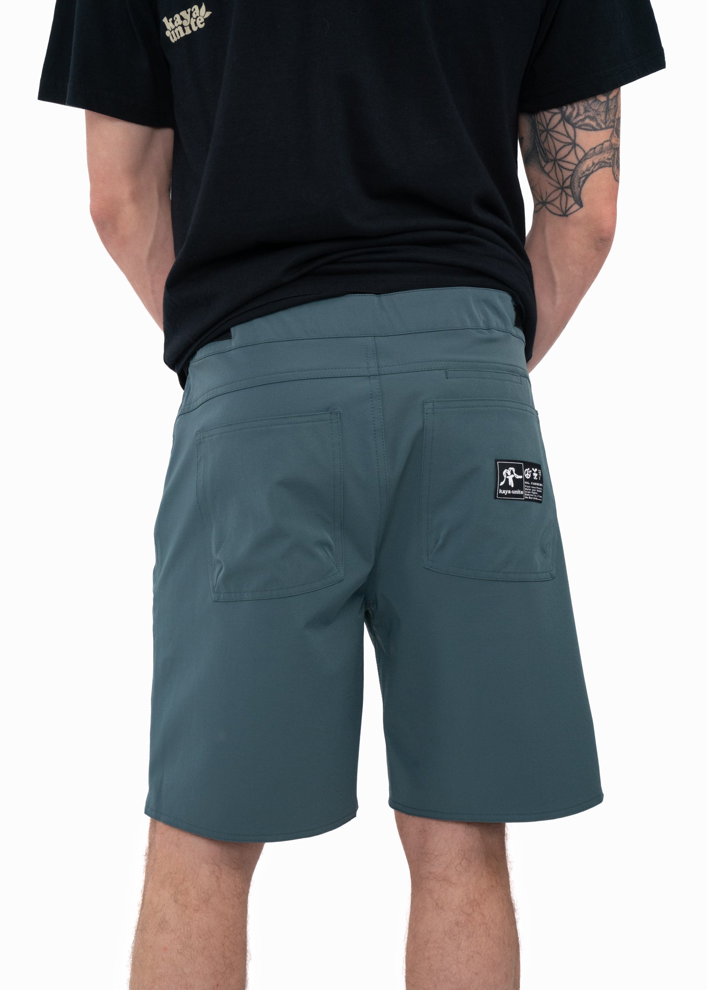 Short Nylon Híbrido Multiuso Solid Hombre - Petrol White Smoke