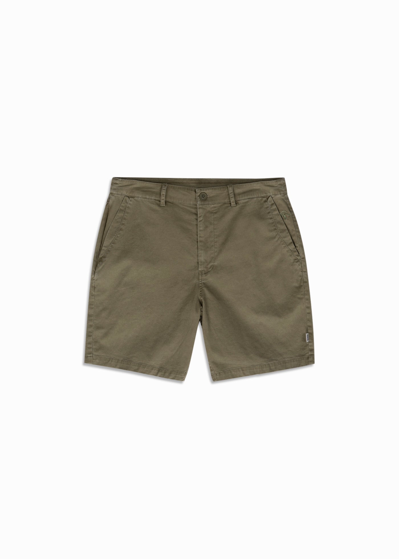 Short Clásico Algodón Chino Hombre - Oliva Dark Olive Green