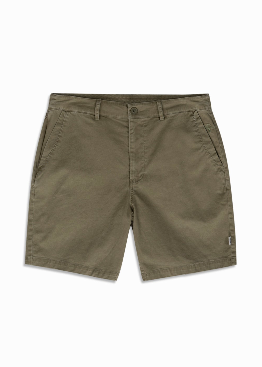 Short Clásico Algodón Chino Hombre - Oliva Dark Olive Green