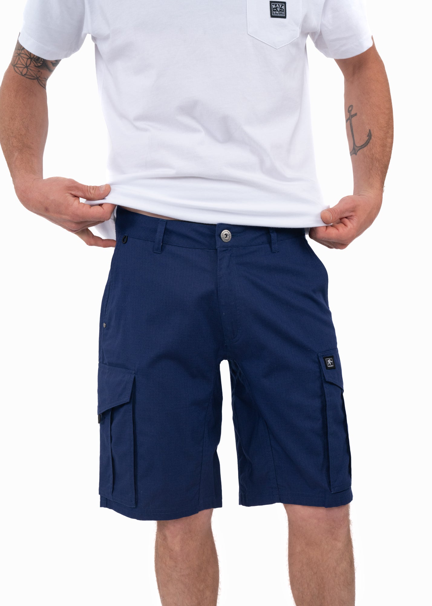 Short Cargo Algodón Hombre - Navy