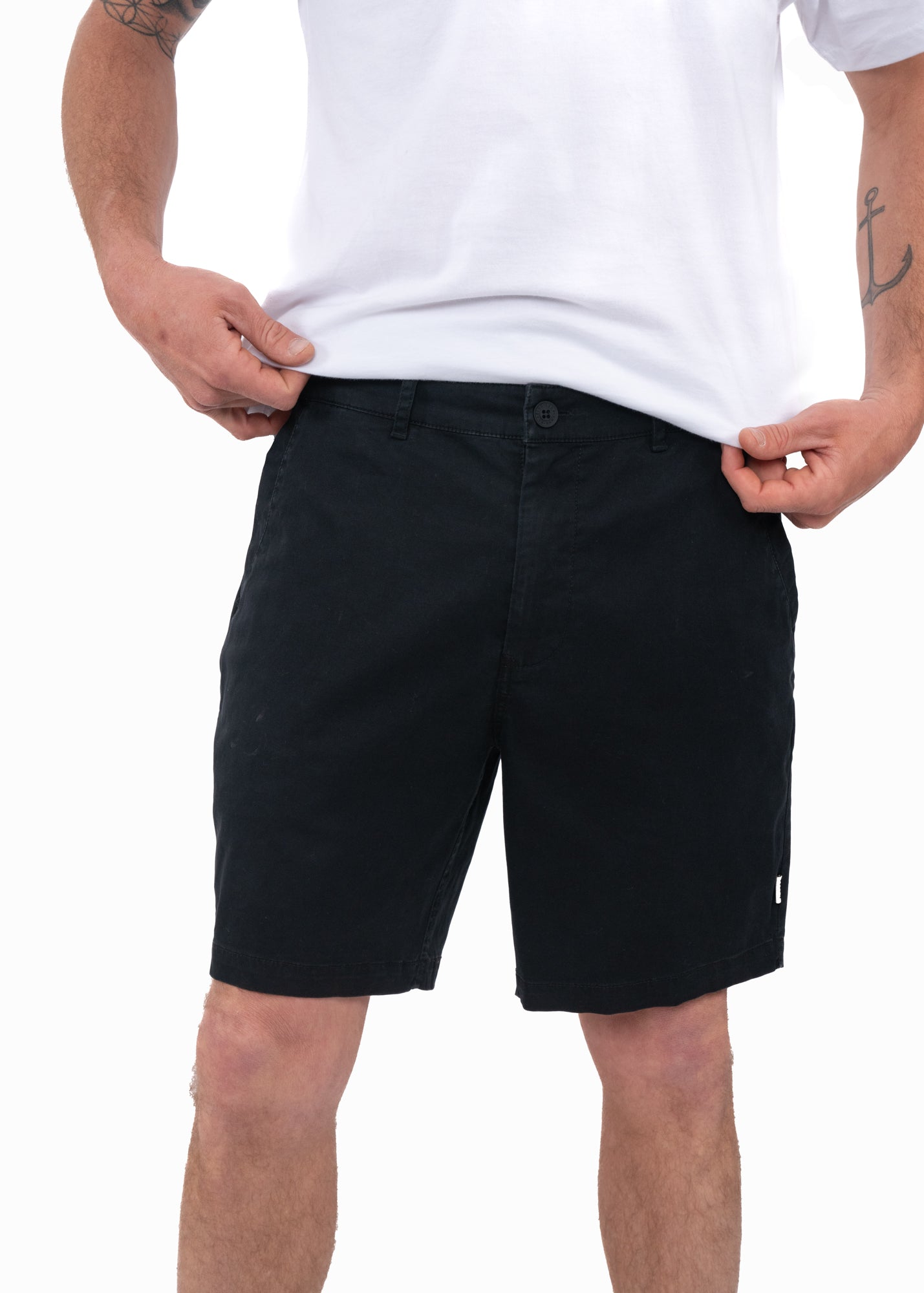 Short Clásico Algodón Chino Hombre - Negro