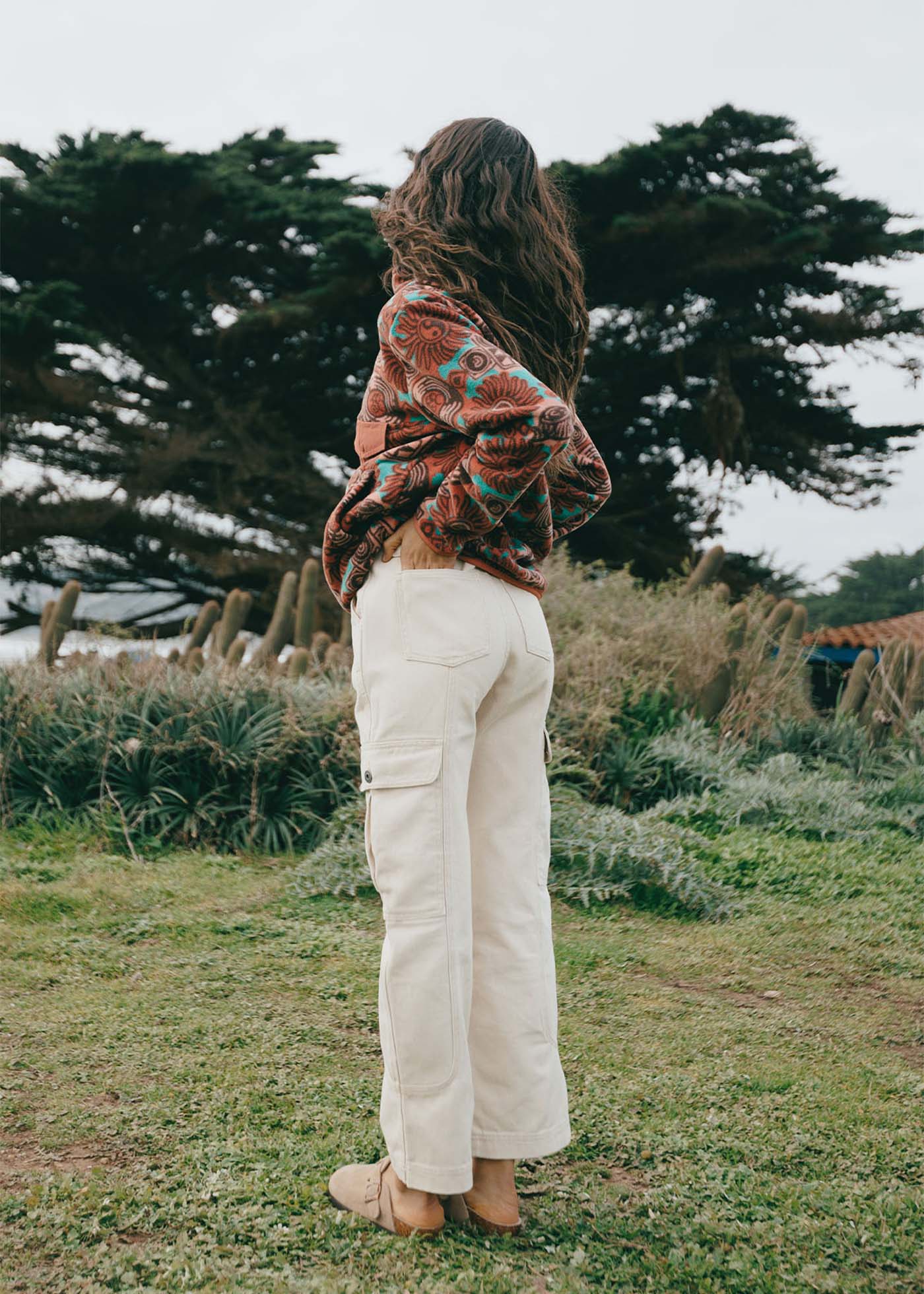 Pantalón Mujer Cargo - Ecru