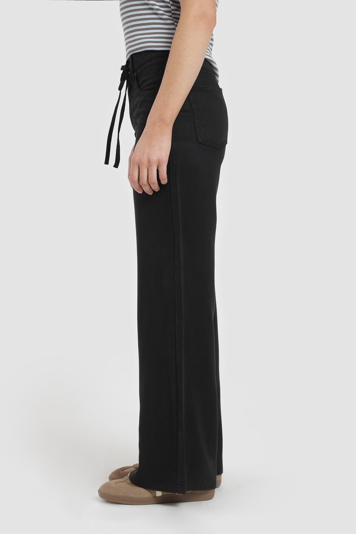 Pantalón Relaxed Verano Tencel Mujer - Negro