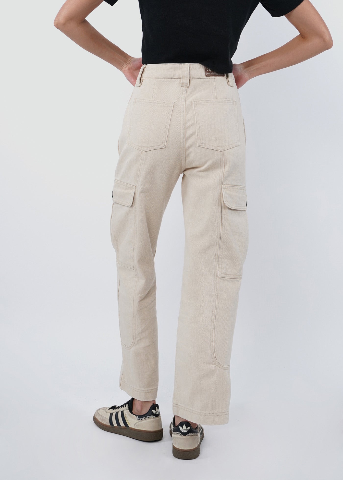 Pantalón Mujer Cargo - Ecru