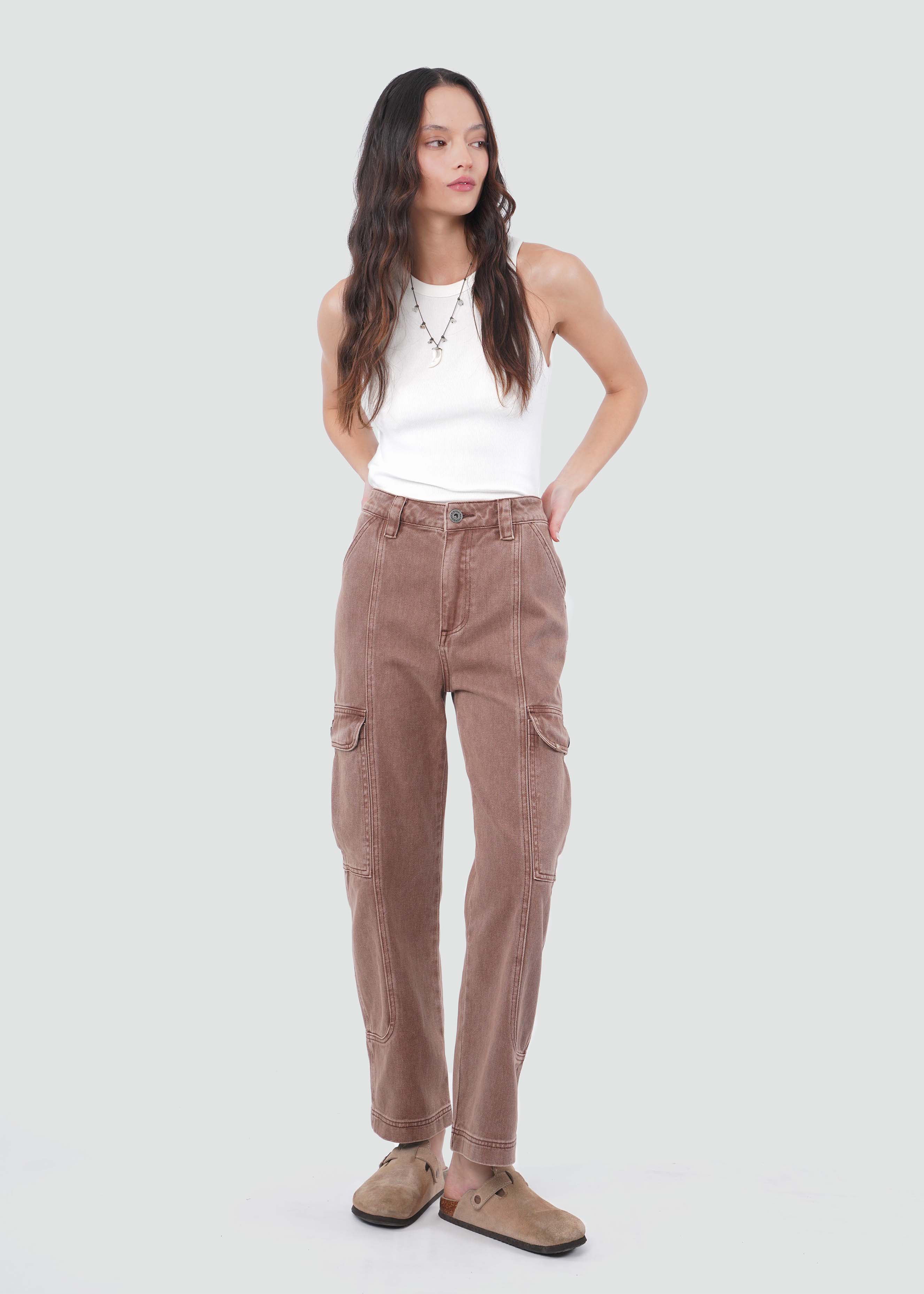 Pantalón Mujer Cargo - Rose