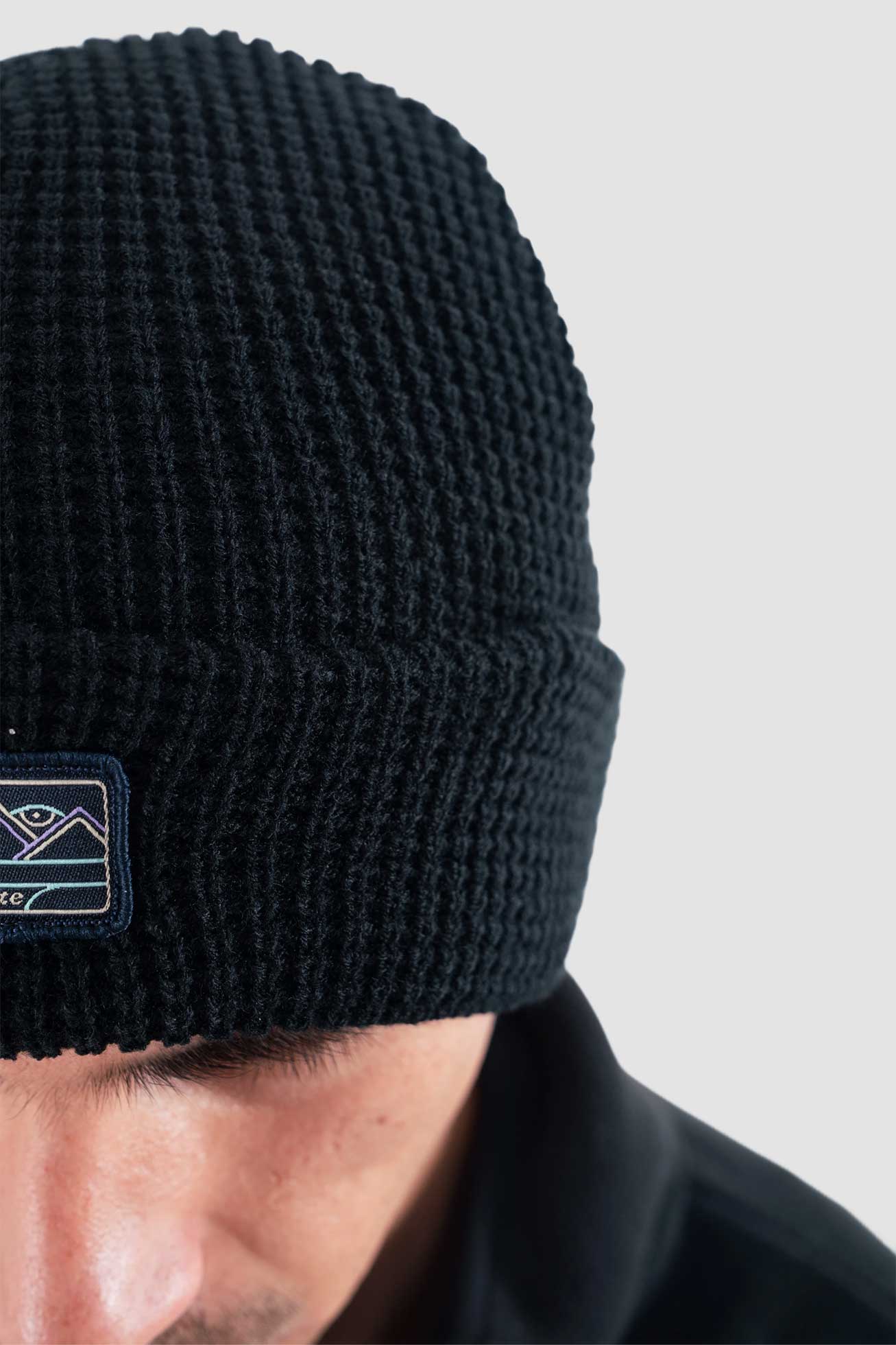 Gorro Beanie Waffle - Negro Lavender