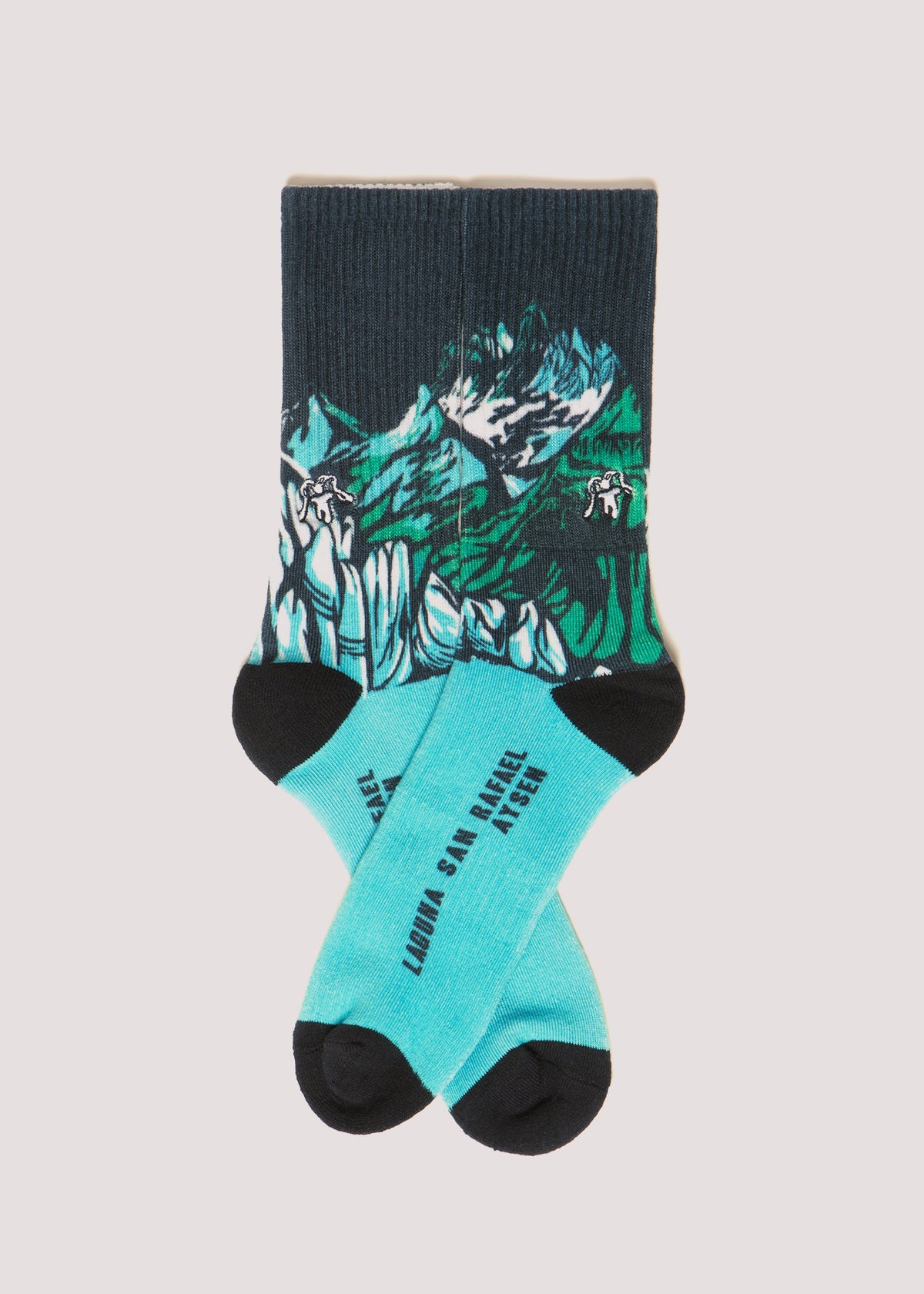 Calcetines Largos Diseño San Rafael Hombre - Turquesa Dark Slate Gray