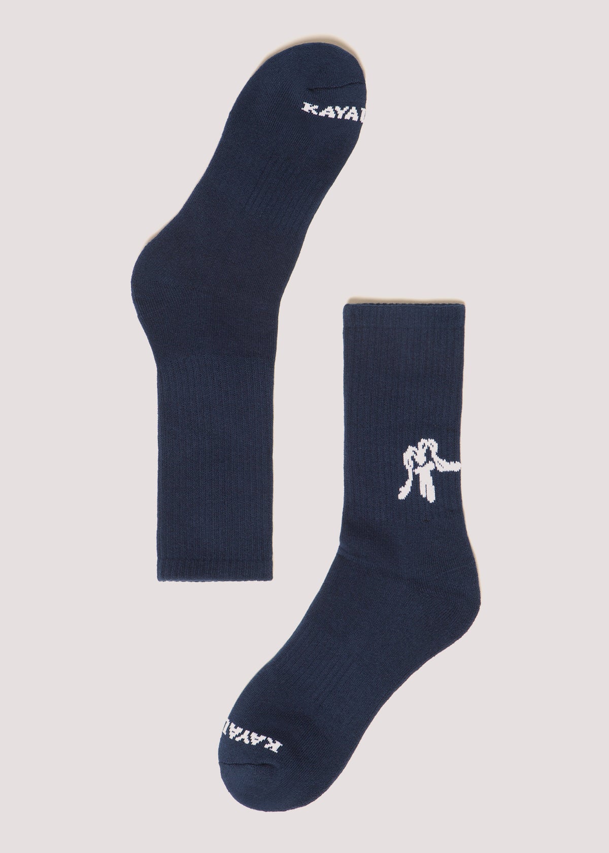 Calcetines Largos Clásico Algodón Logo Hombre - Navy Dark Slate Gray