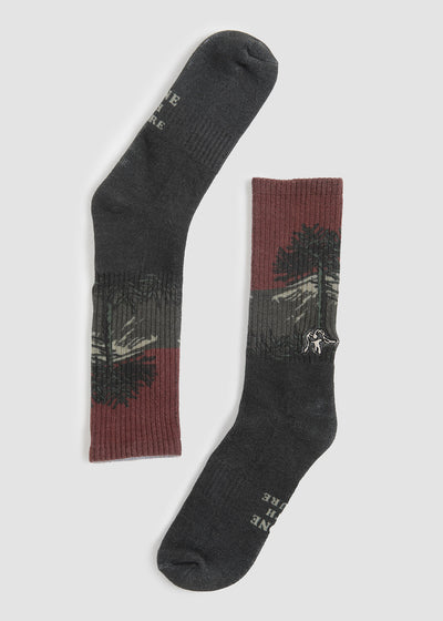 Calcetines Largos Diseño Volcán Hombre - Ladrillo Lavender