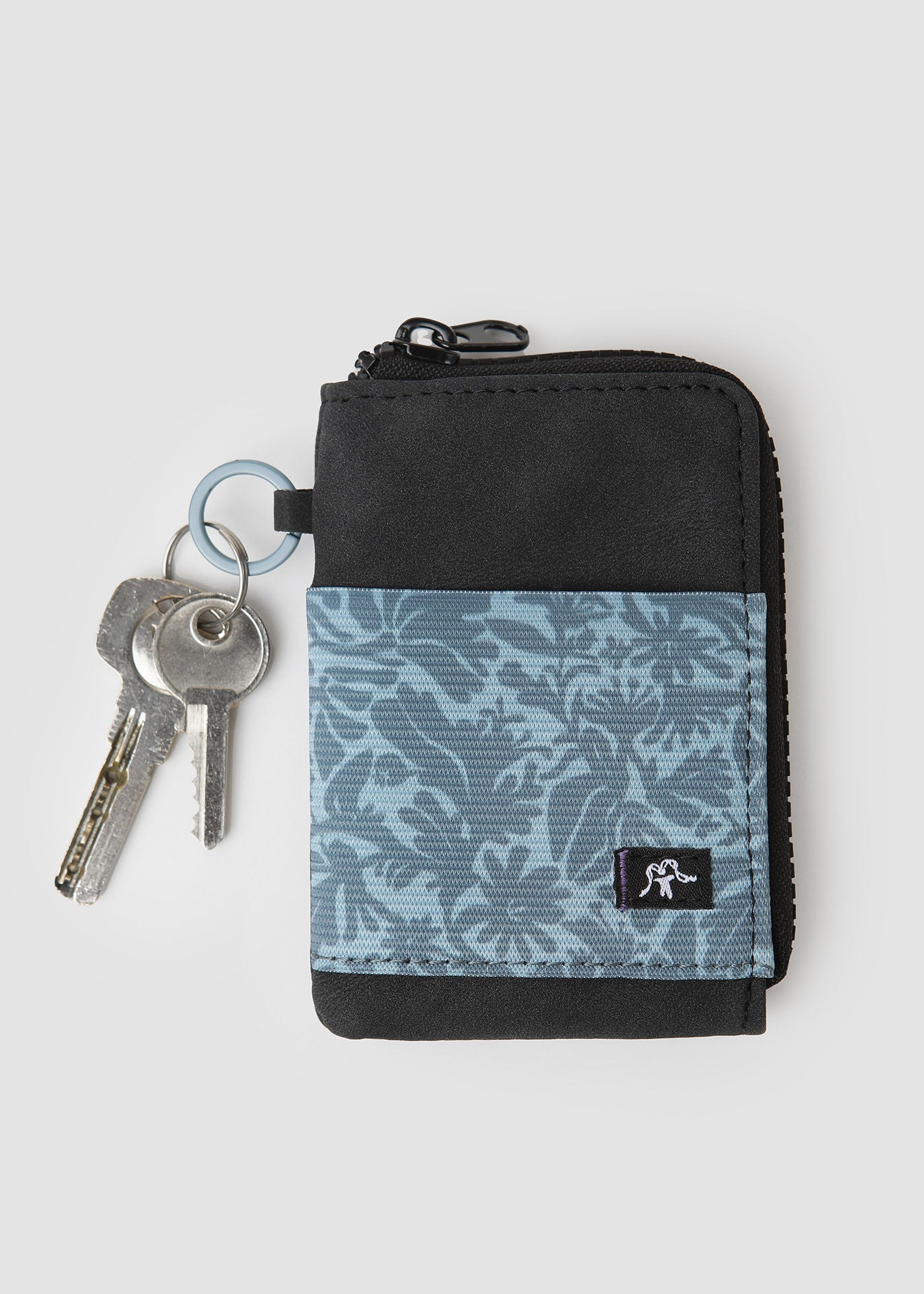 Billetera Zipper Print - Azul