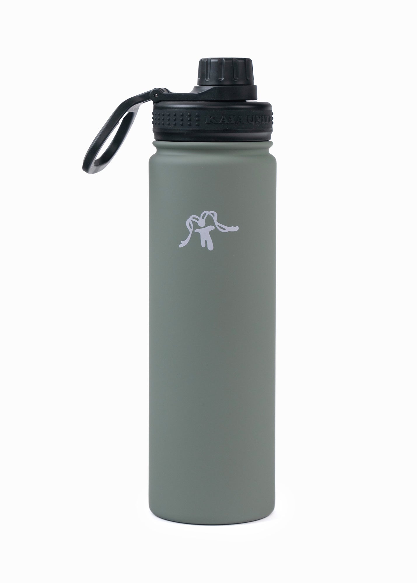 Botella Térmica Acero Nomade Logo 650Ml - Oliva White Smoke