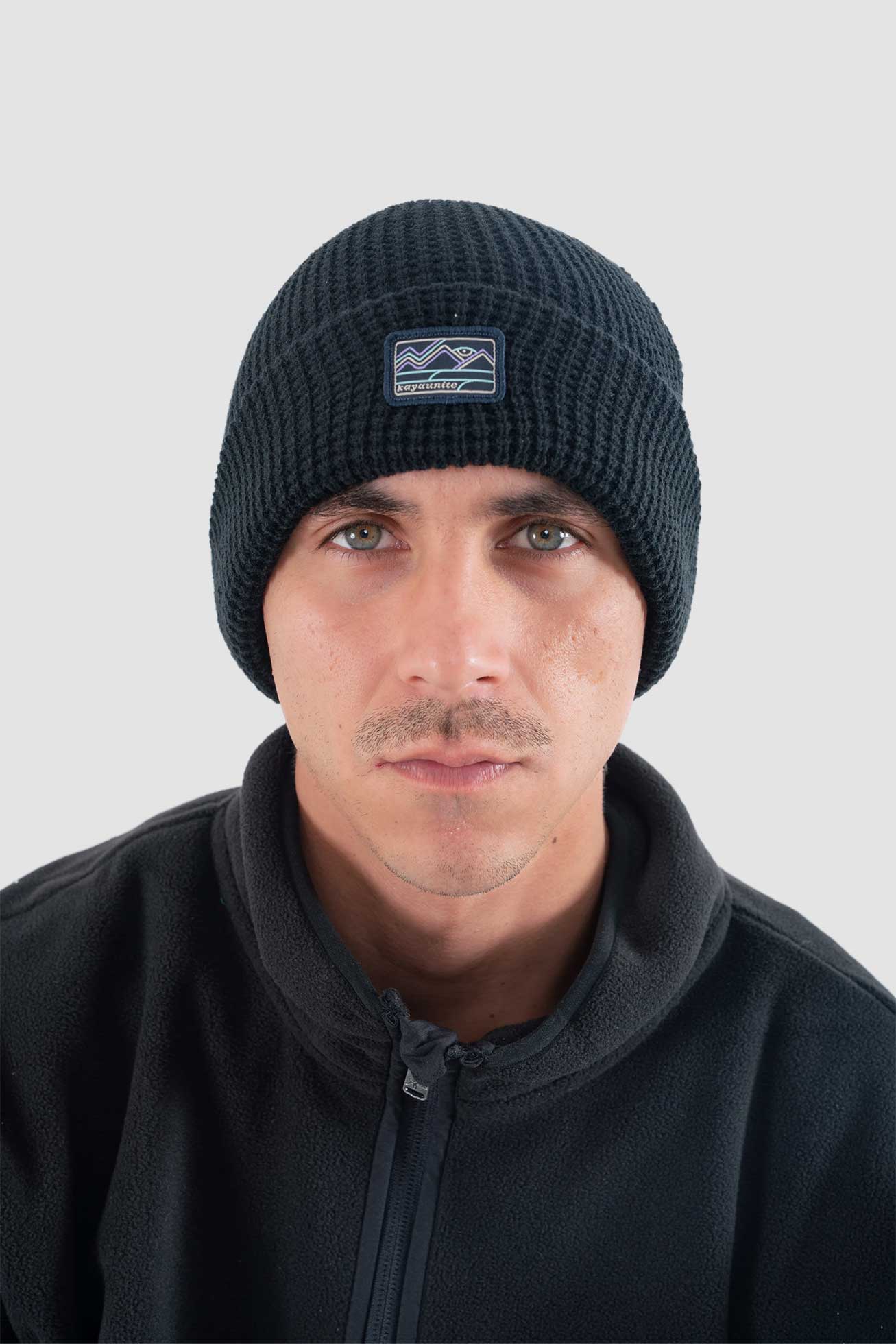 Gorro Beanie Waffle - Negro Lavender