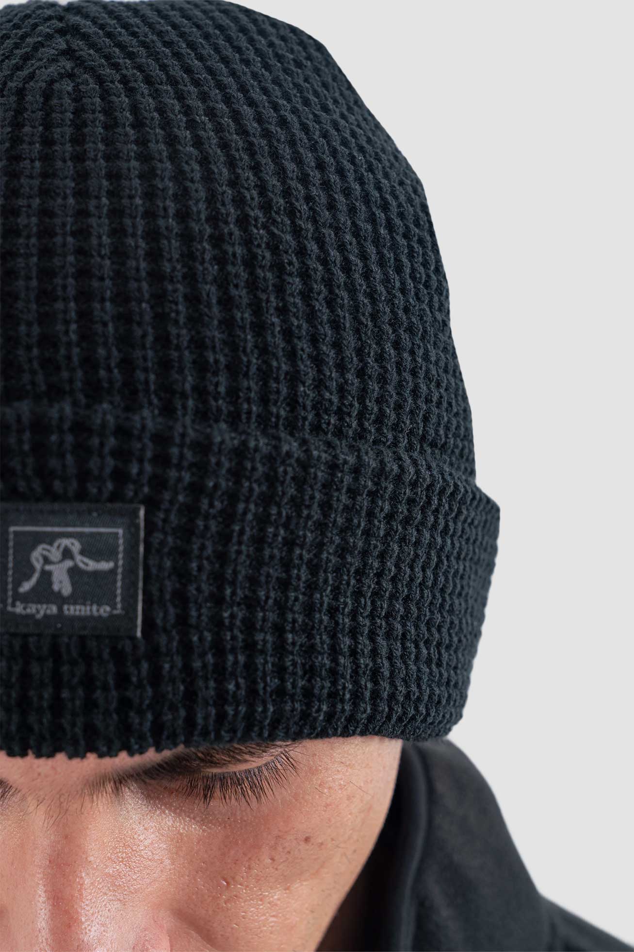 Beanie Waffle Logo - Negro