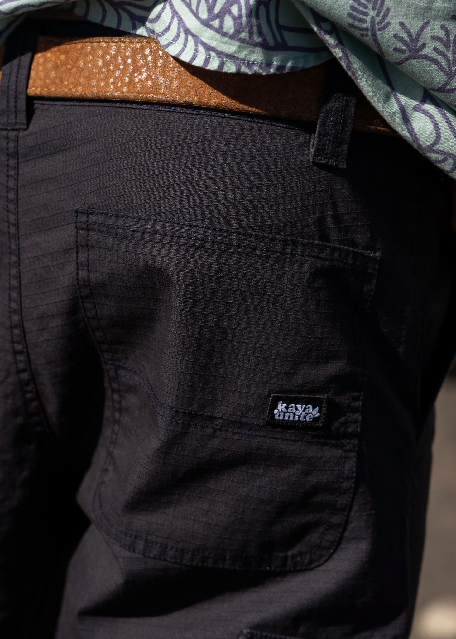 Pantalón Ripstop Recto Algodón Cargo Hombre - Acero Black