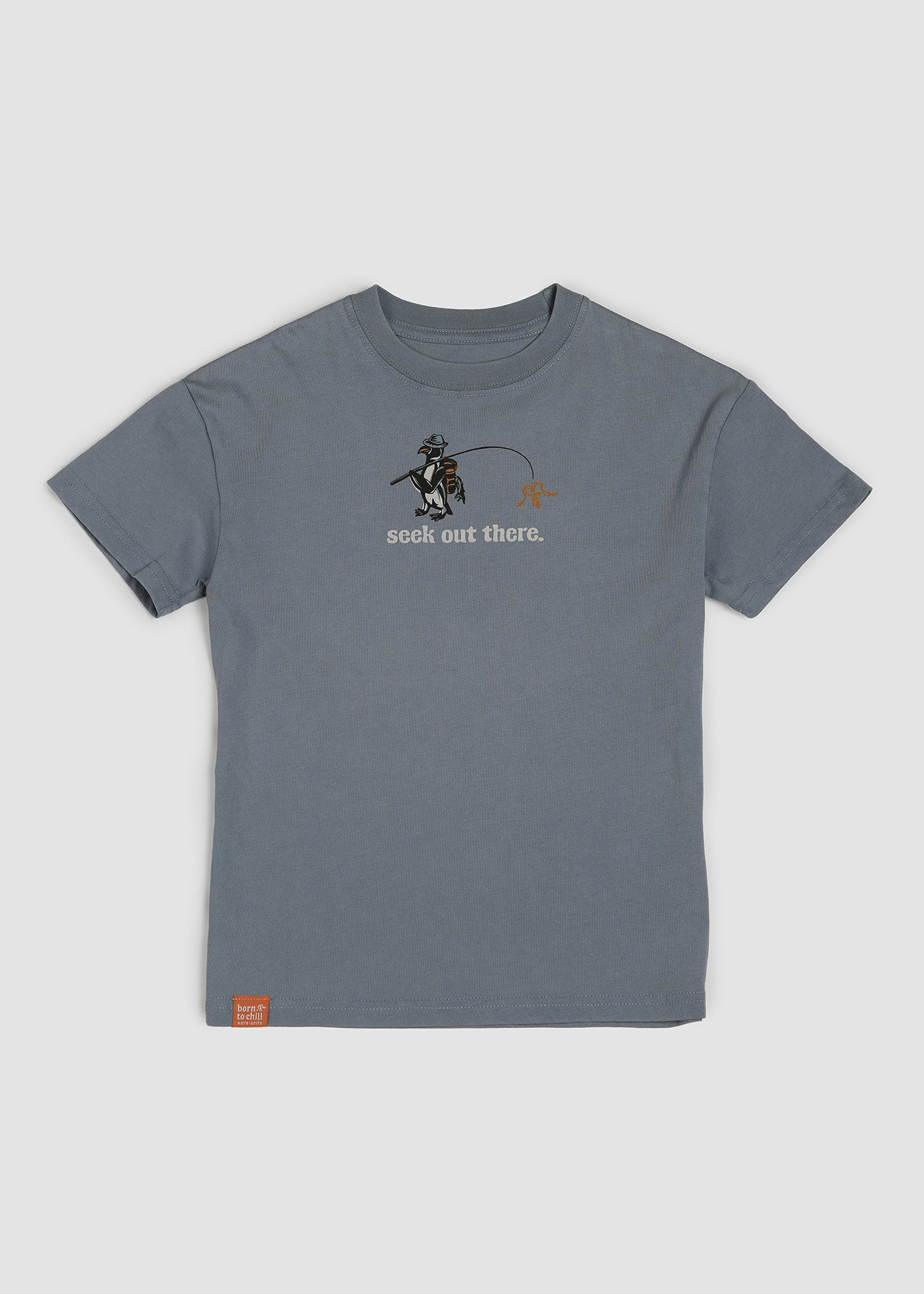 Polera Diseño Algodón Niños Dim Gray