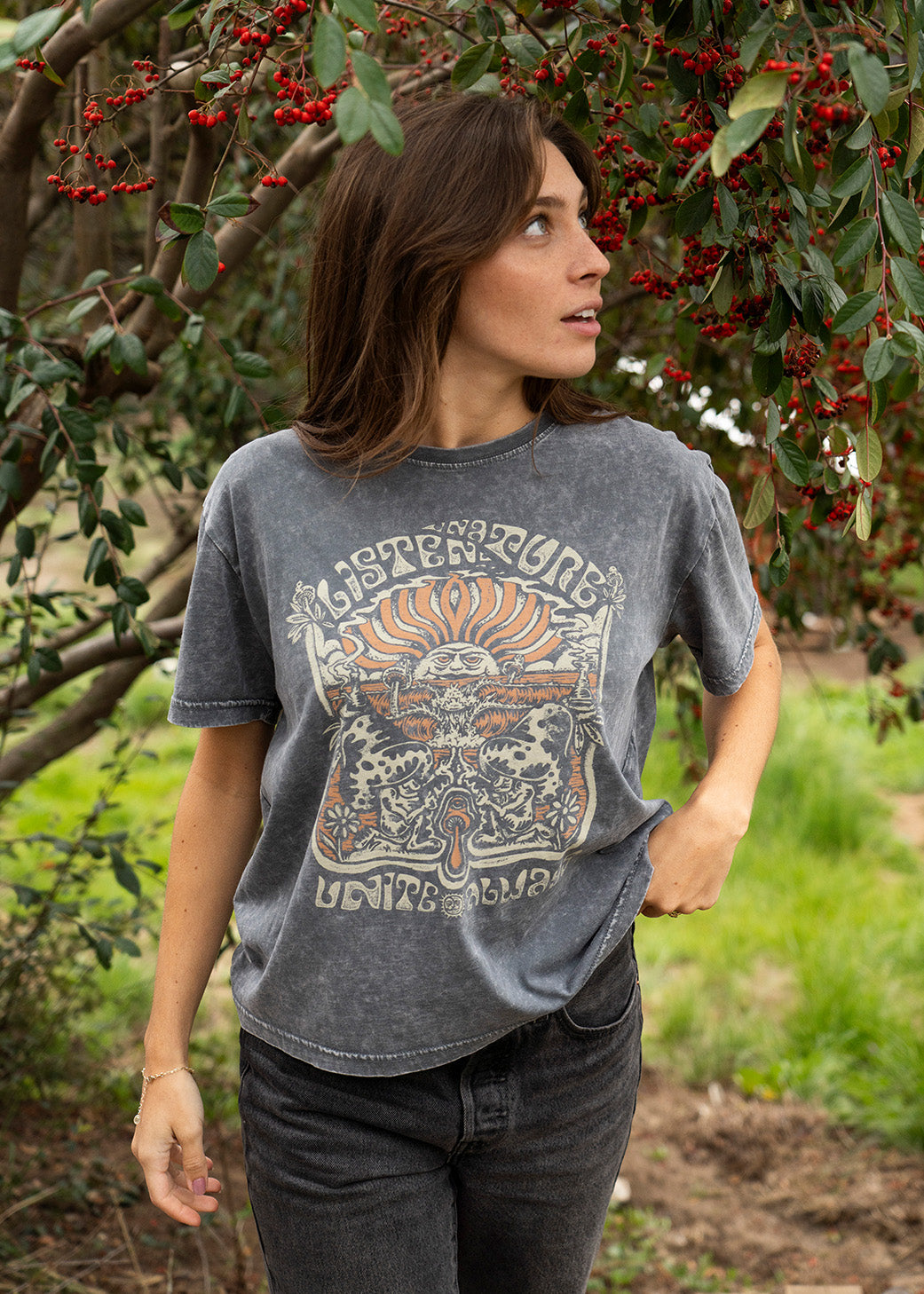 Polera gris mujer online