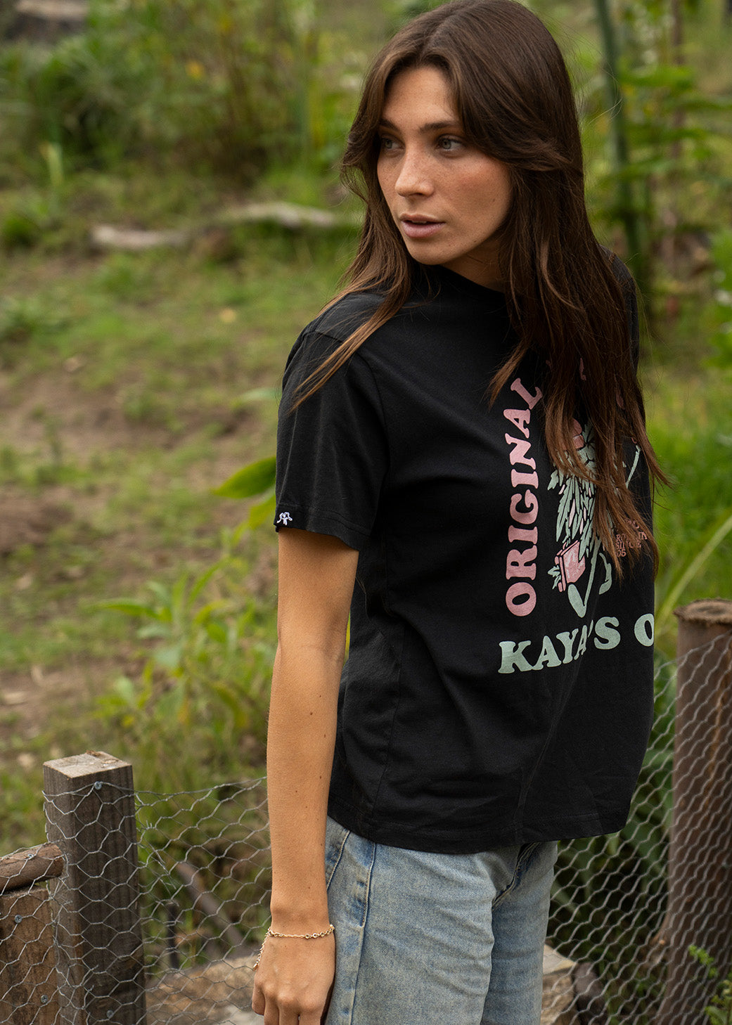 Polera Diseño Algodón OG Mujer - Negra Black