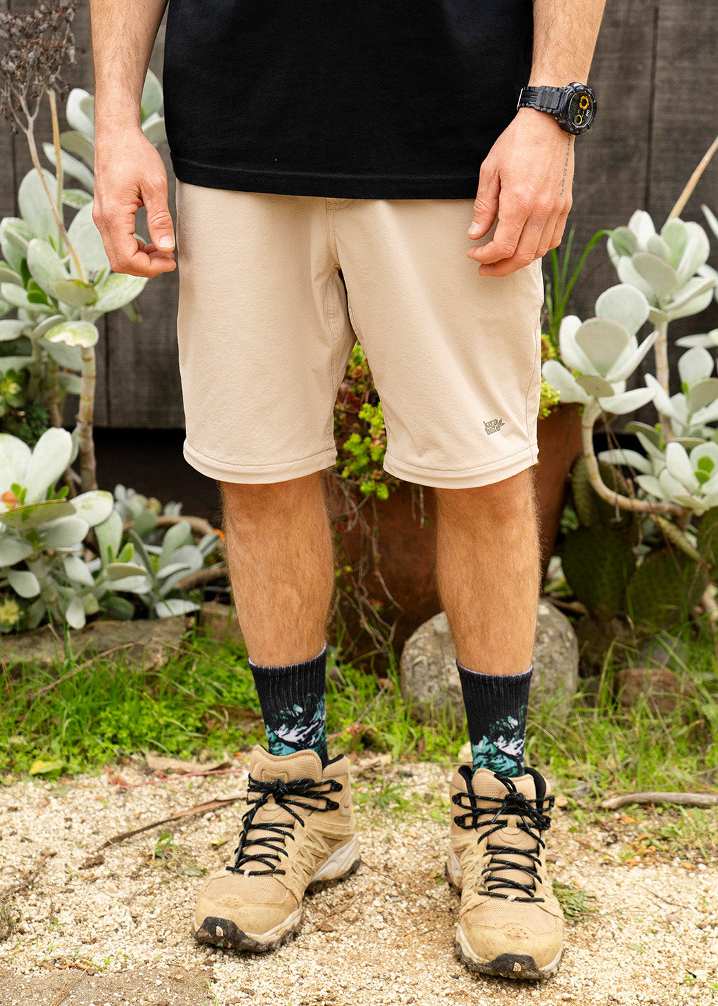 Pantalón Desmontable Recto Nylon Hiker Hombre - Sand Black