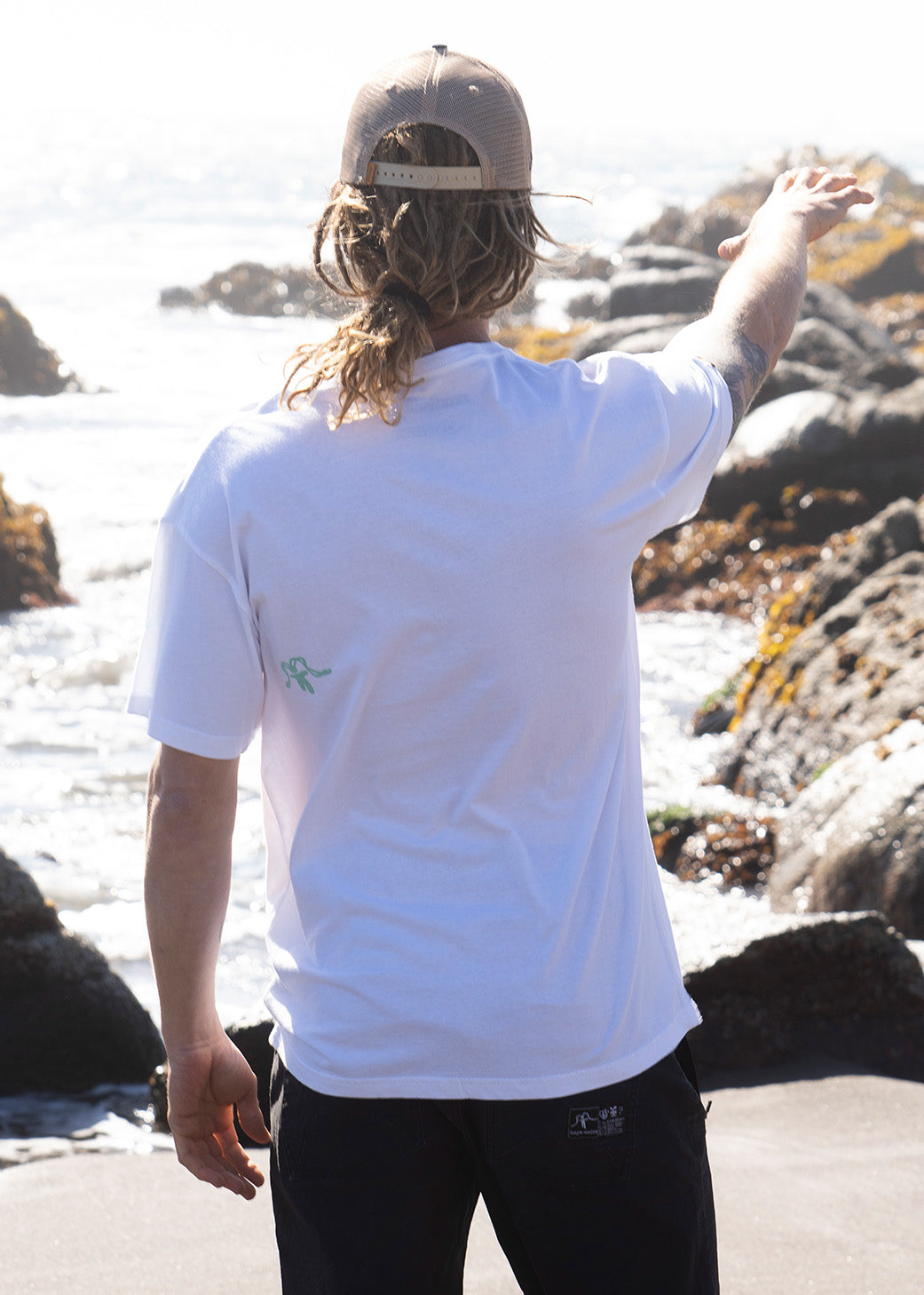 Polera Diseño Algodón Music Hombre - Blanca White Smoke