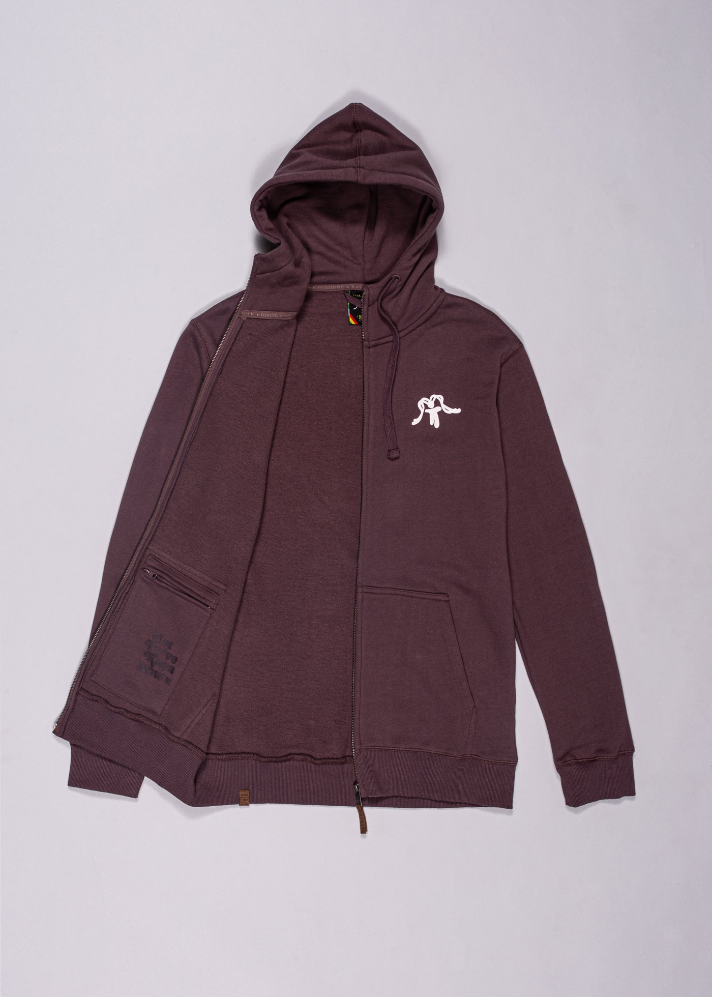 Polerón Full Zip Classy Bordo