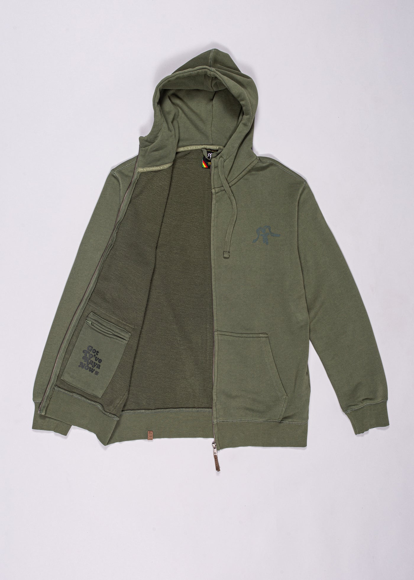 Polerón Full Zip Classy Olive Green