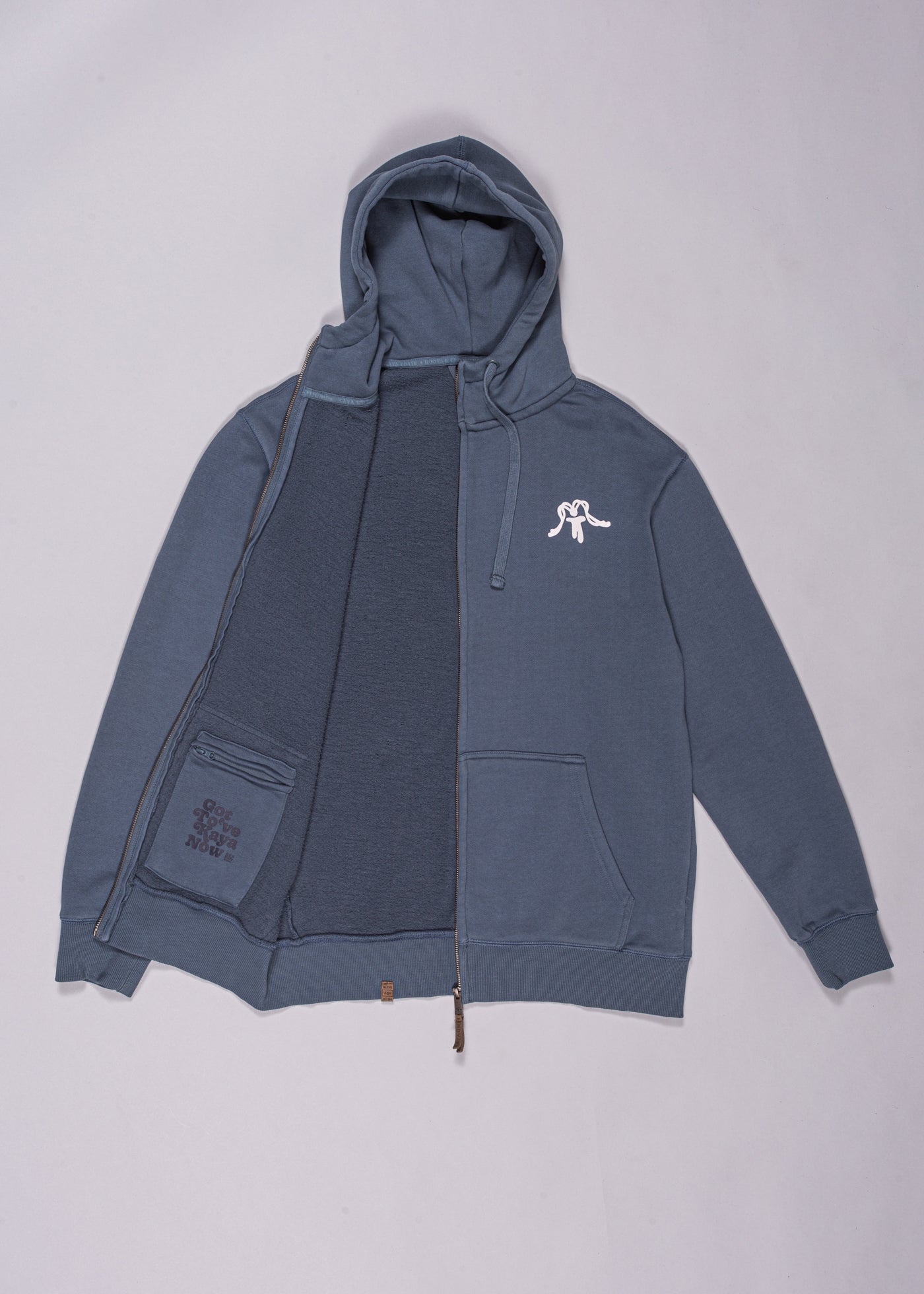 Polerón Full Zip Classy Light Blue