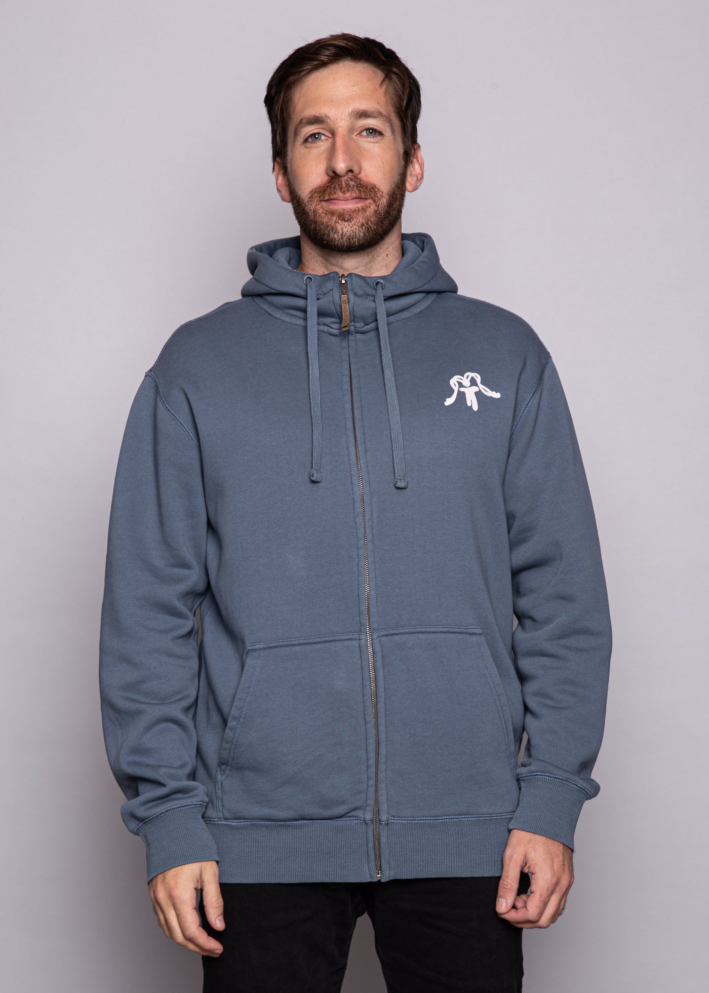 Polerón Full Zip Classy Light Blue
