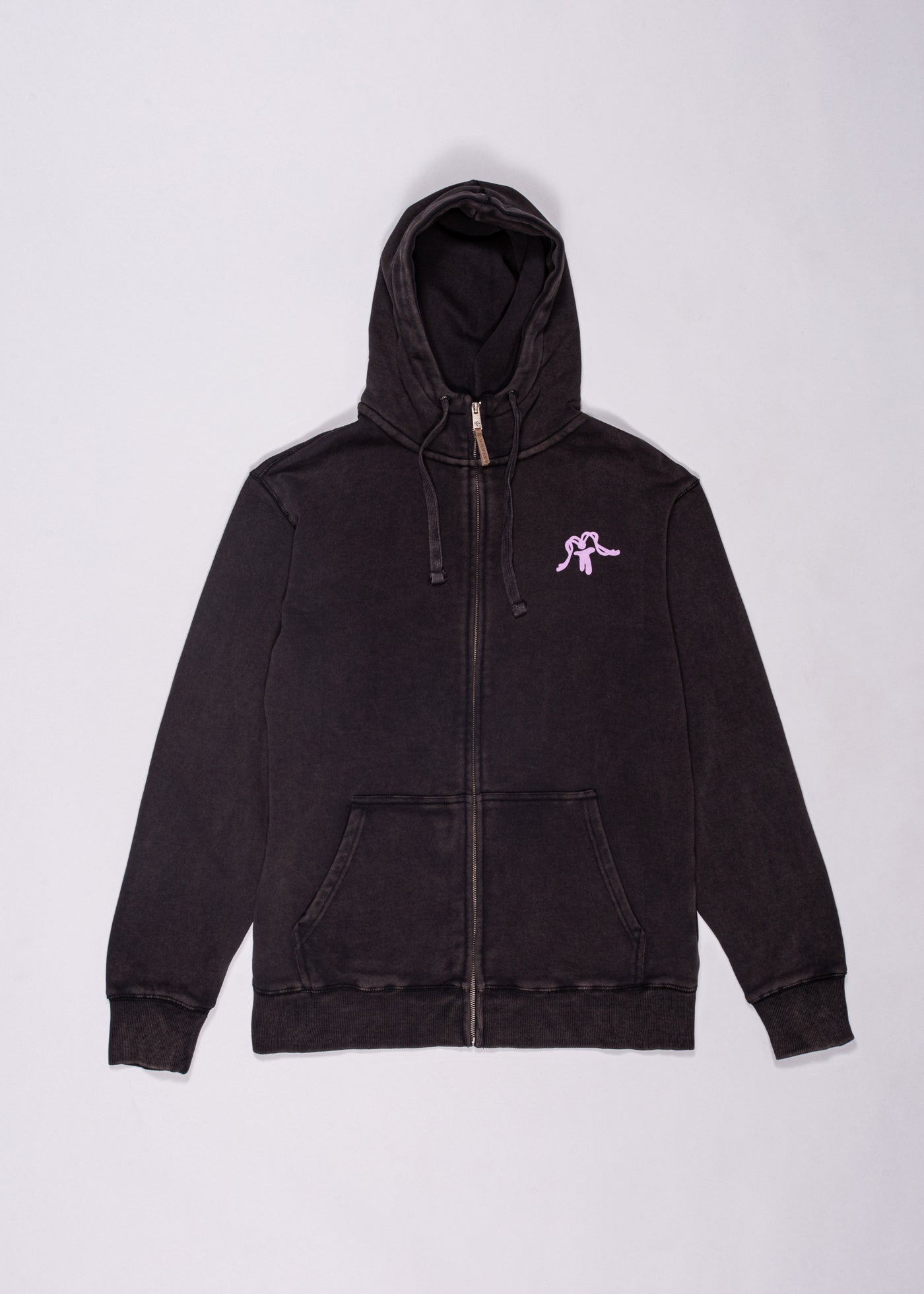 Polerón Full Zip Classy Snow Black