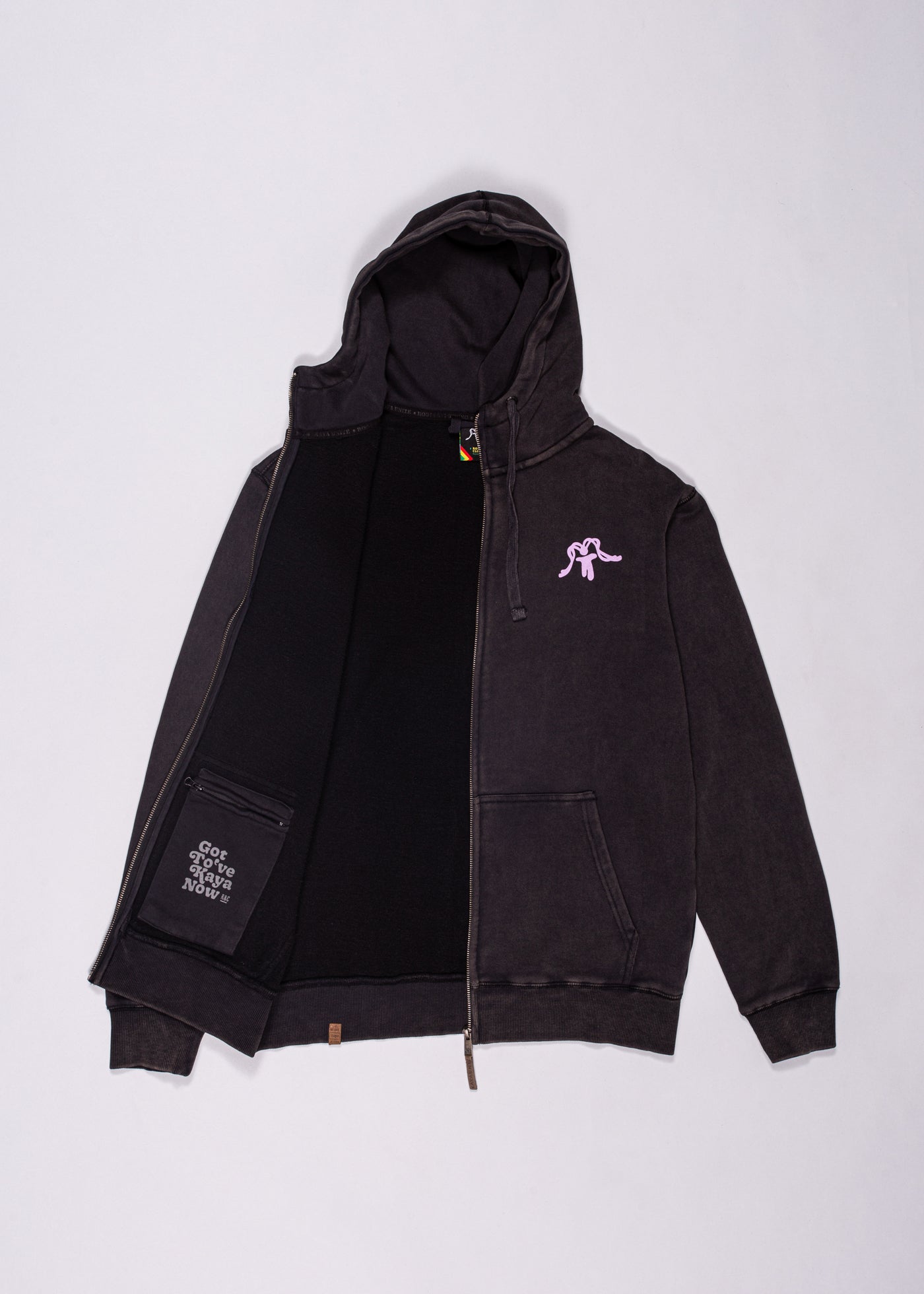 Polerón Full Zip Classy Snow Black