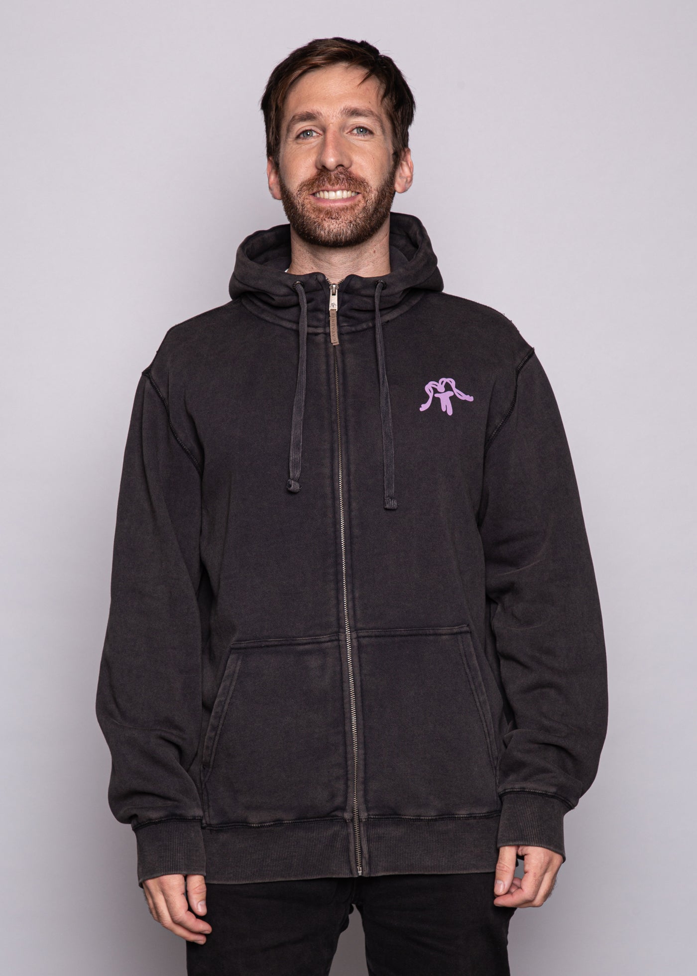 Polerón Full Zip Classy Snow Black