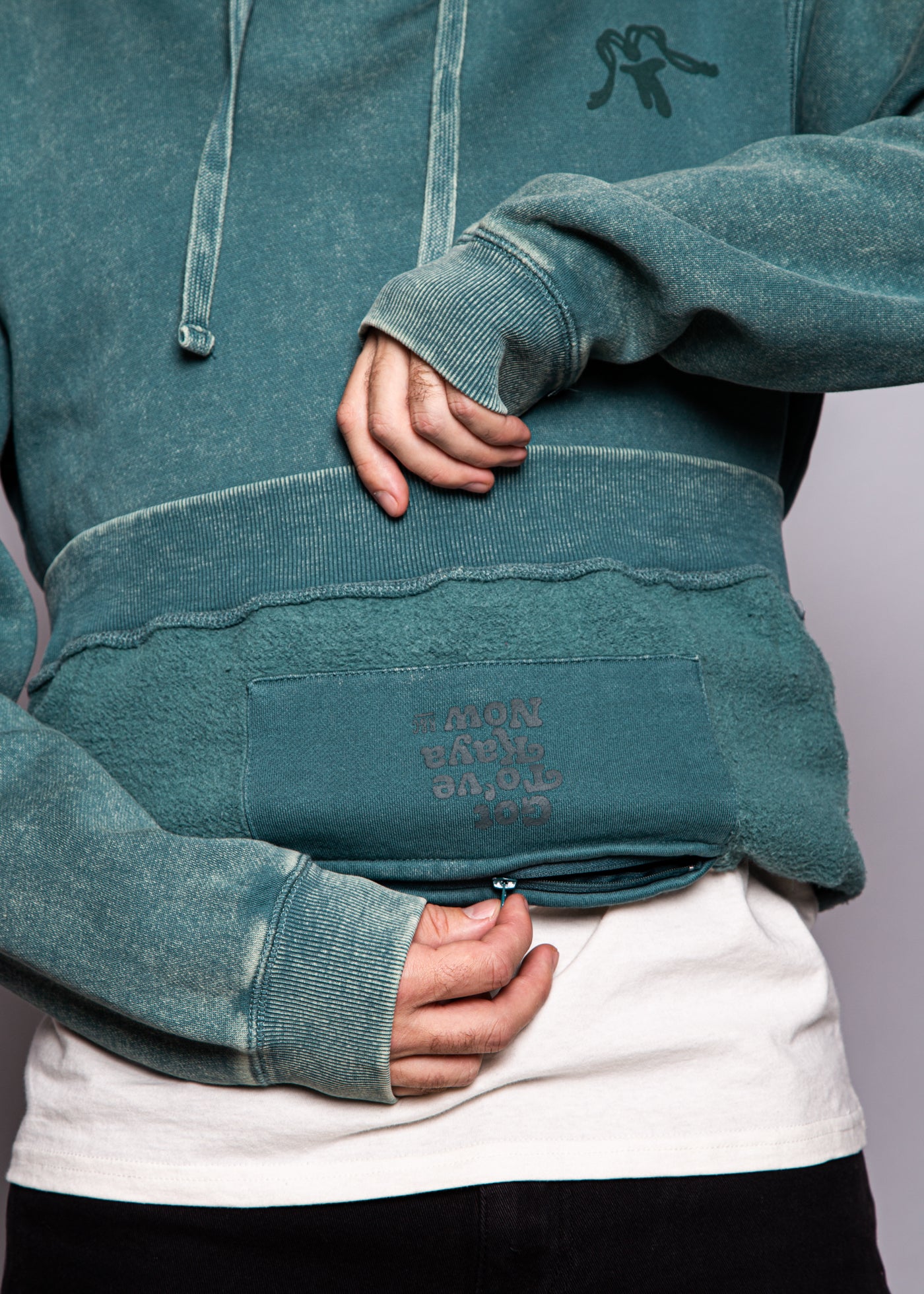 Polerón Hoodie Classy Teal