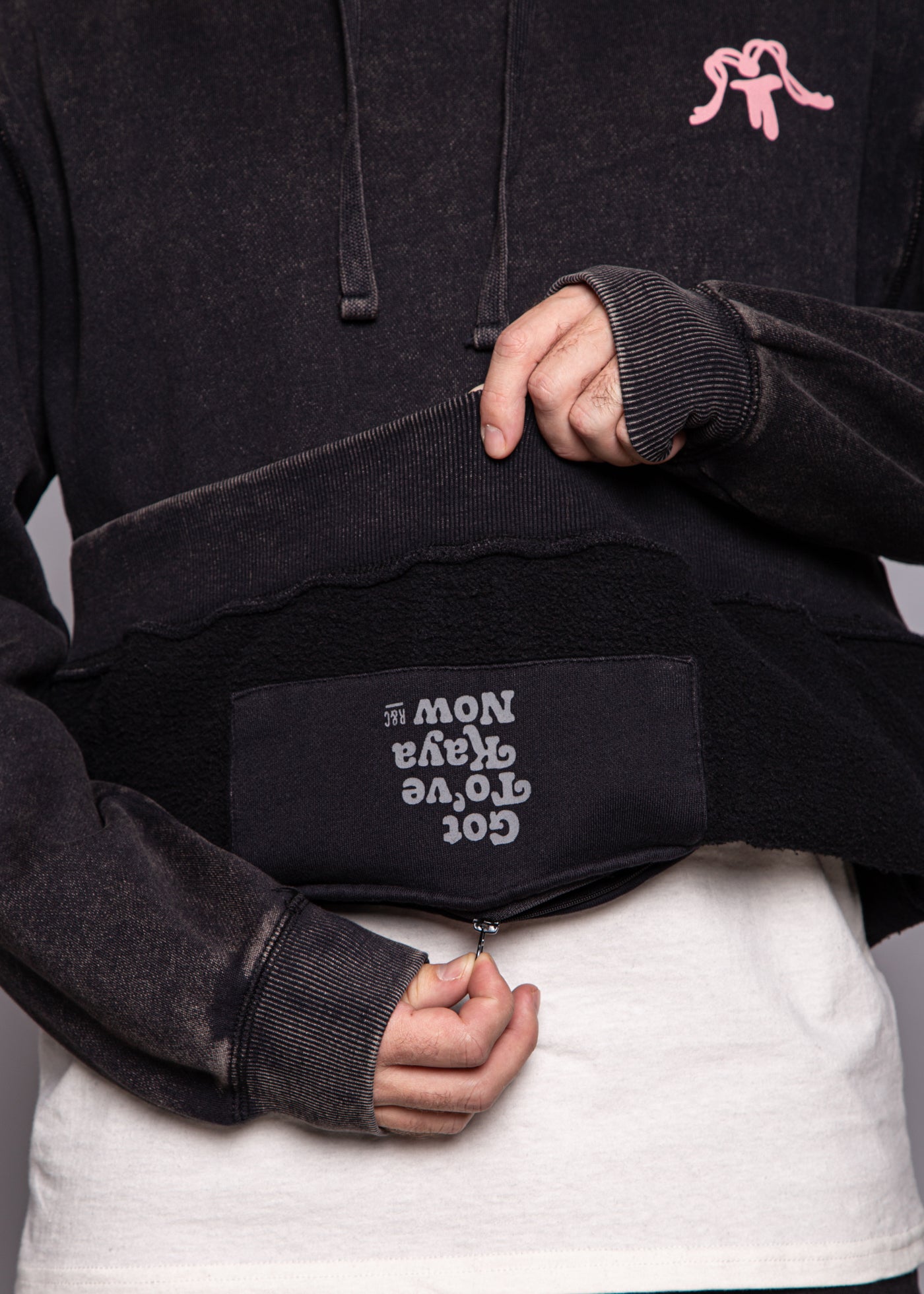Polerón Hoodie Classy Snow Black