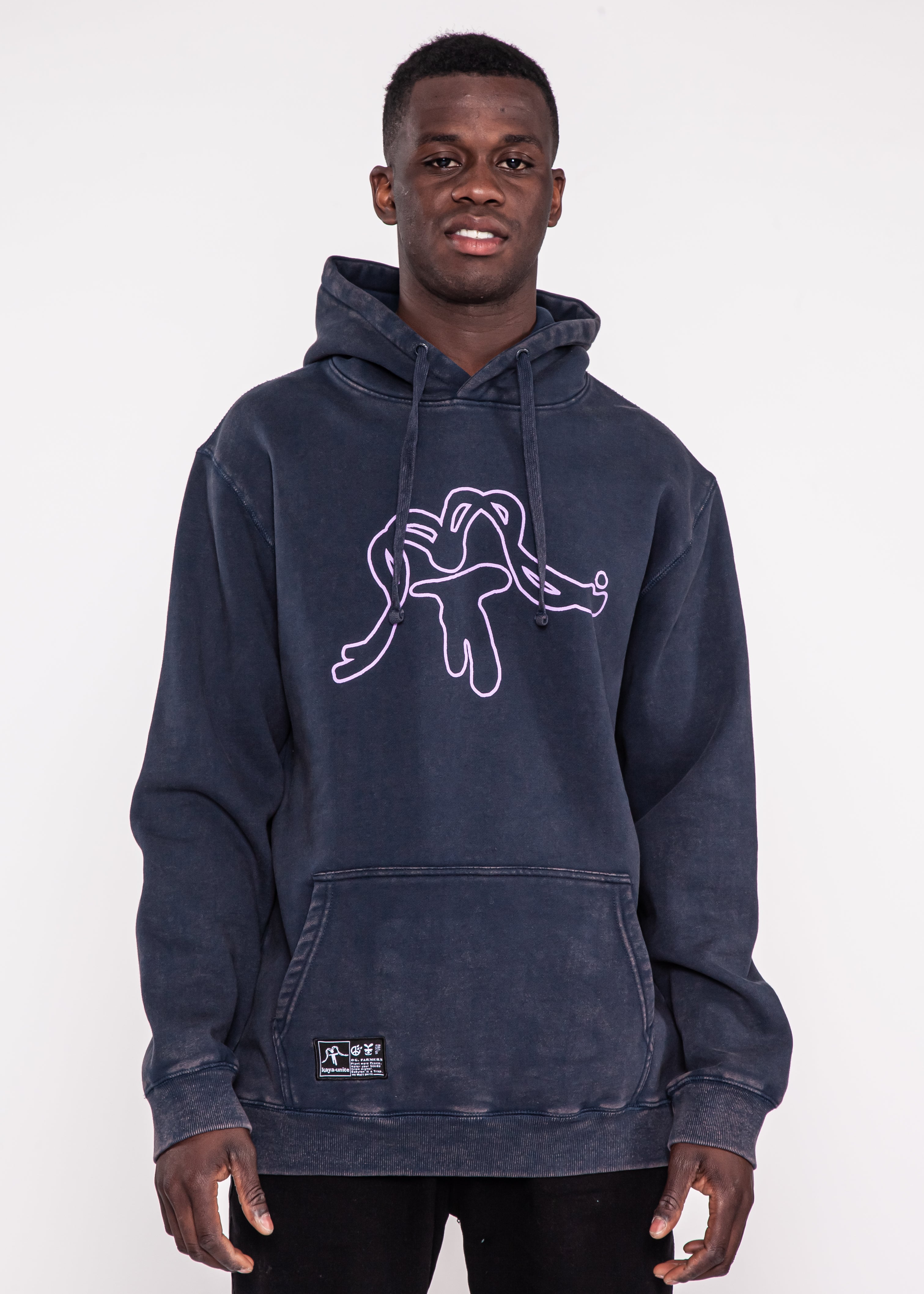 Hoodie Pullover Big Aqua Navy