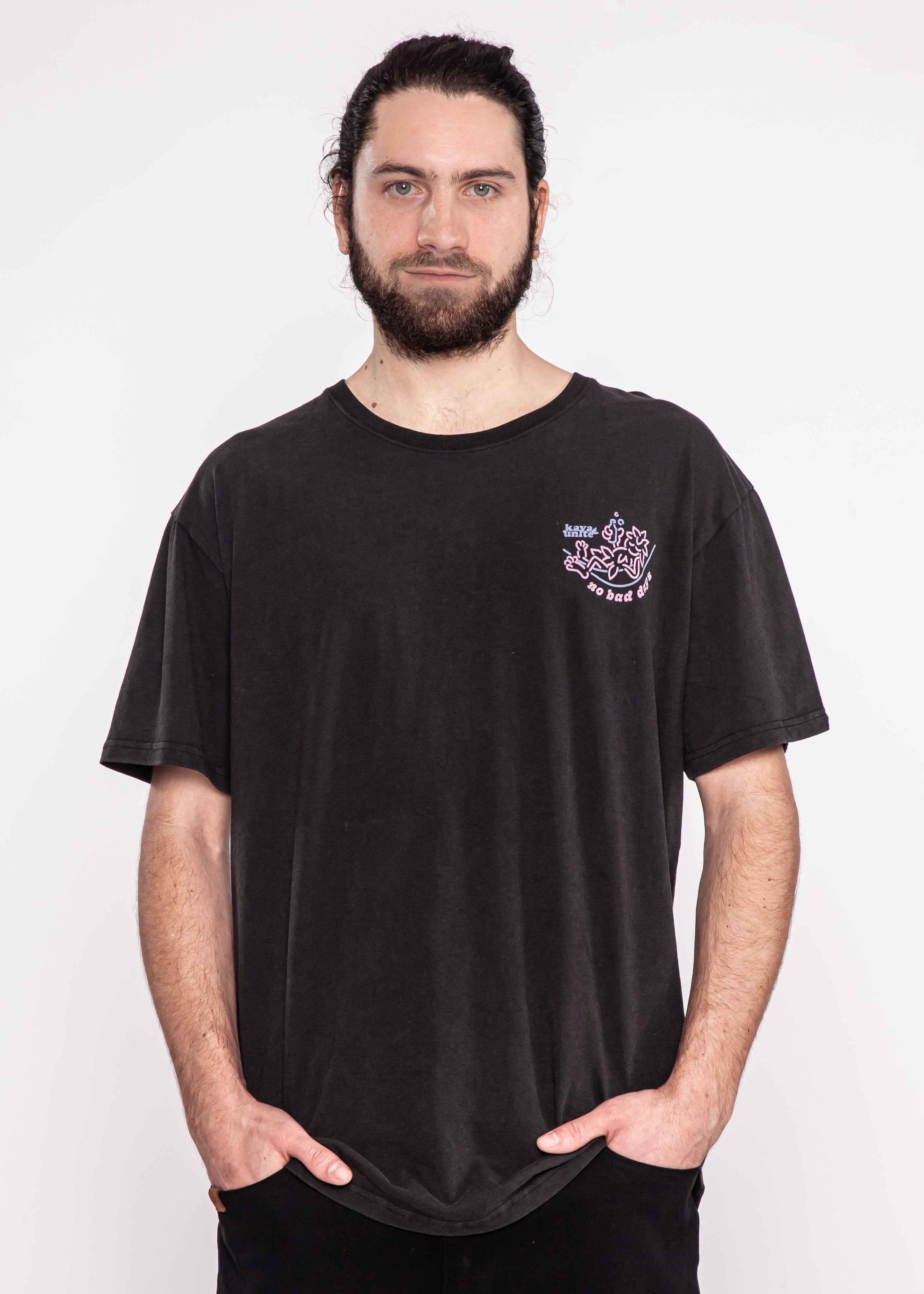 Polera Diseño Algodón Lager Hombre - Negra Dark Slate Gray