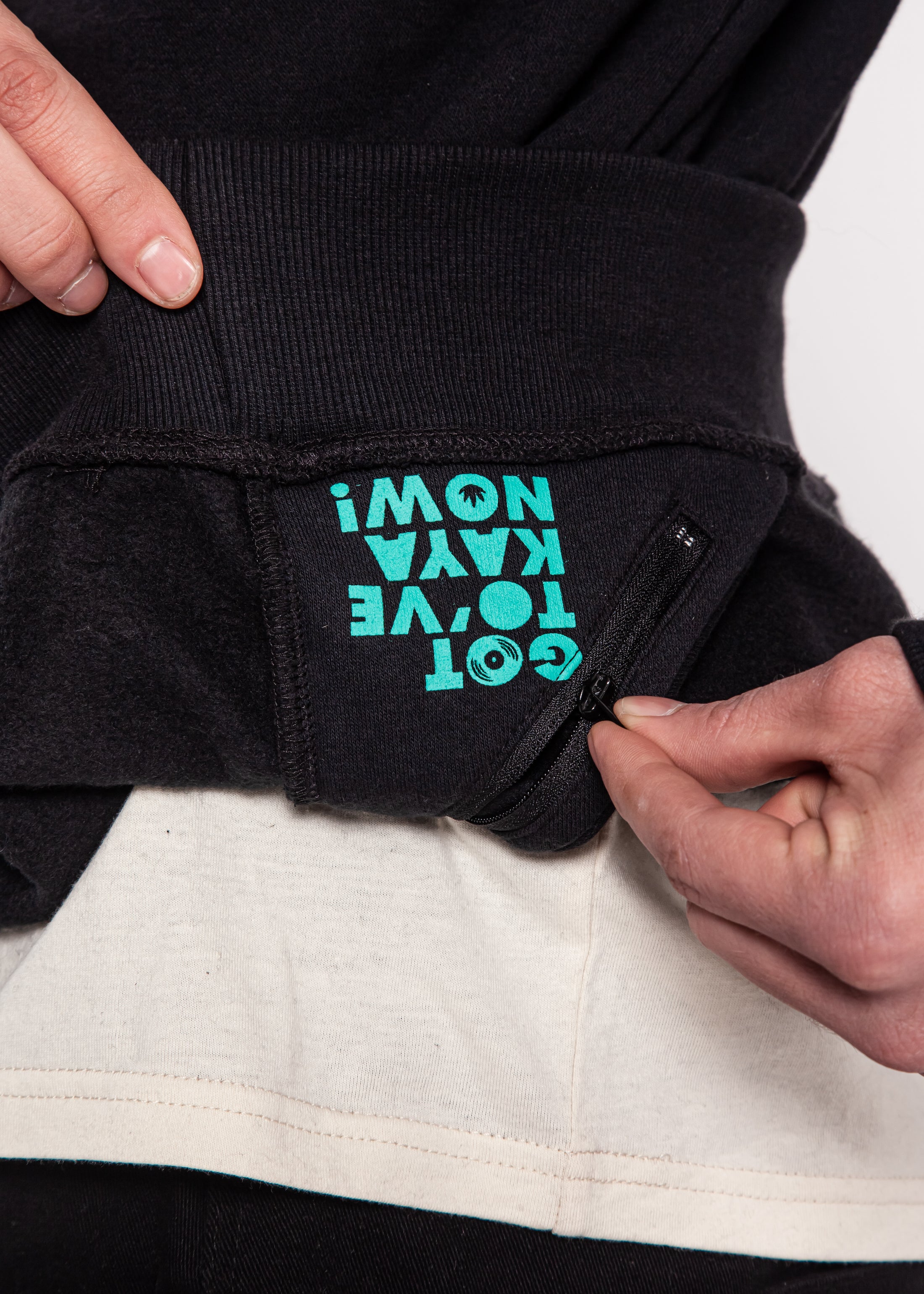 Polerón Crewneck Aqua Black