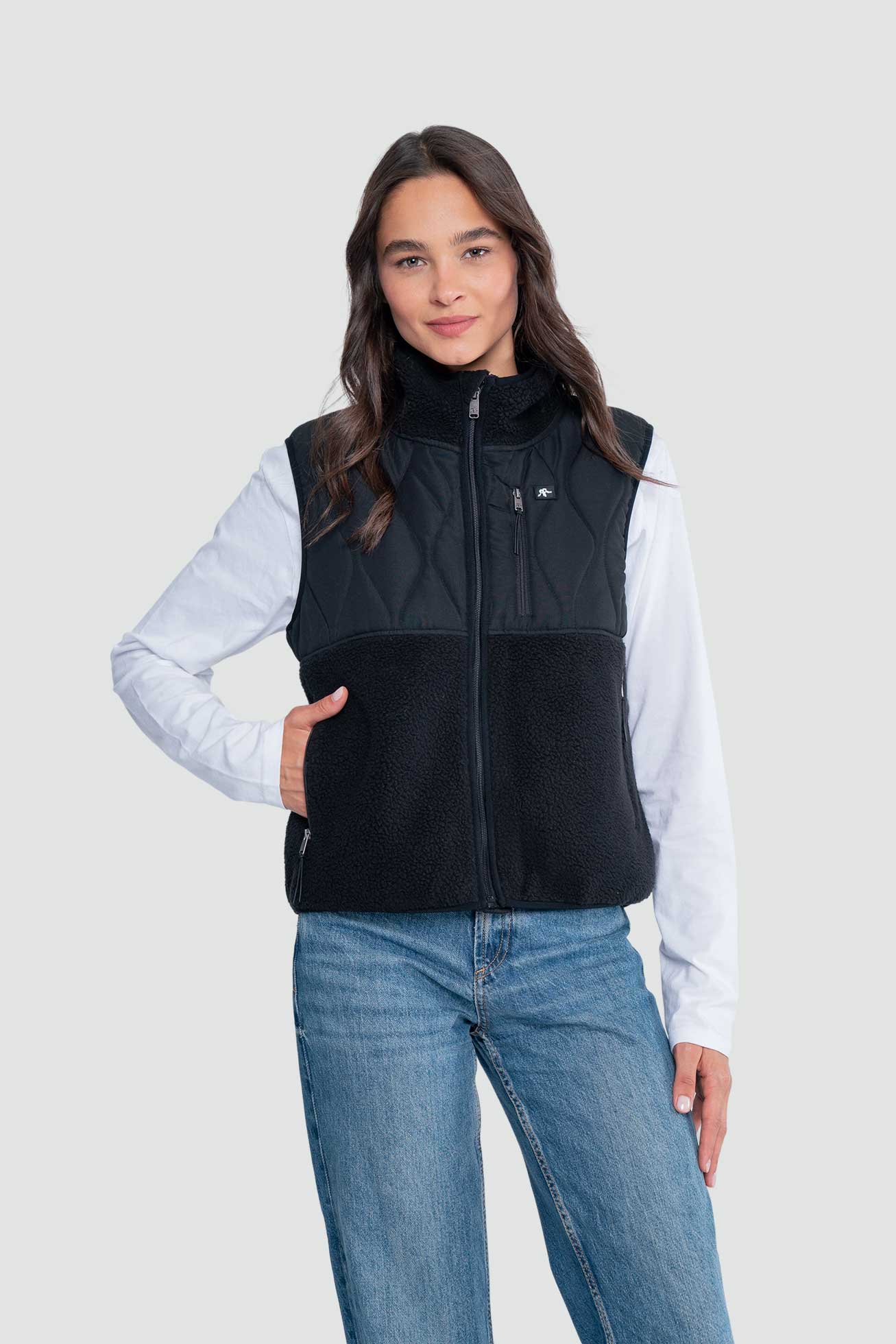 Chaqueta Sin Mangas Vest Mujer - Negra Lavender