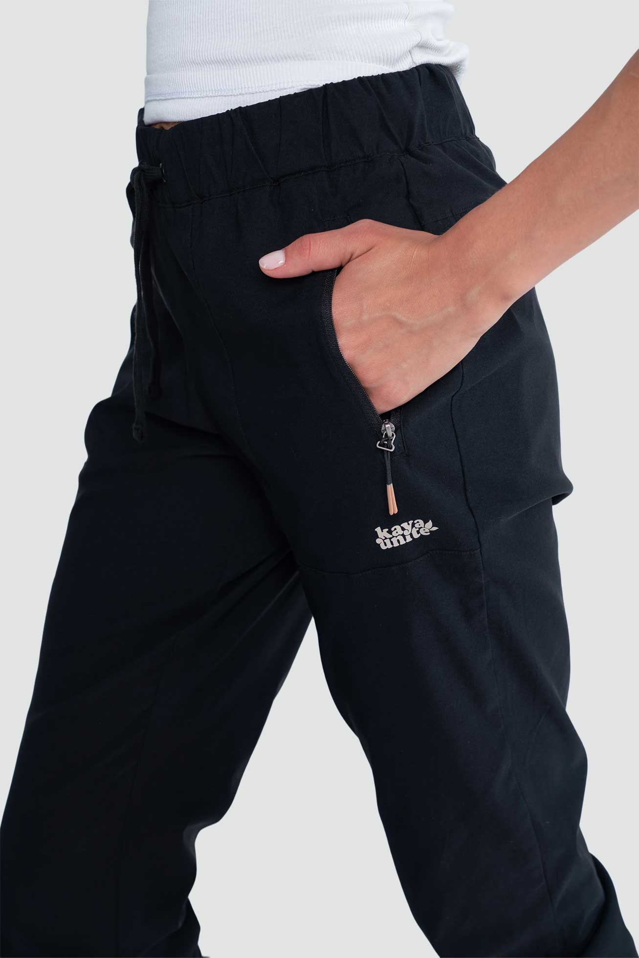 Pantalón Slim Nylon Hikking Mujer - Negro Lavender