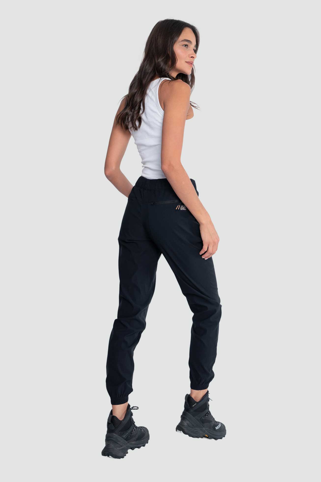 Pantalón Slim Nylon Hikking Mujer - Negro Lavender