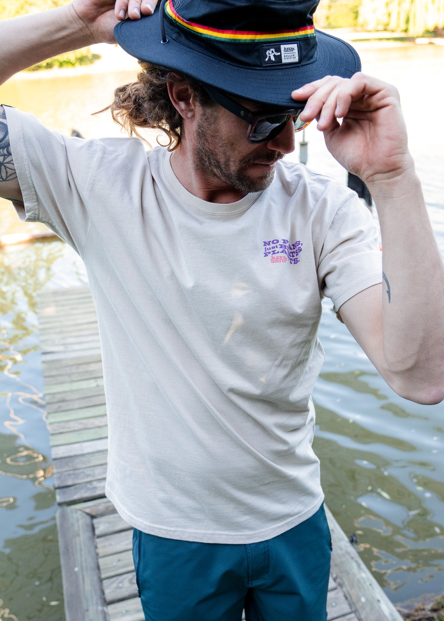 Polera Diseño Algodón Flava Hombre - Bone Light Gray