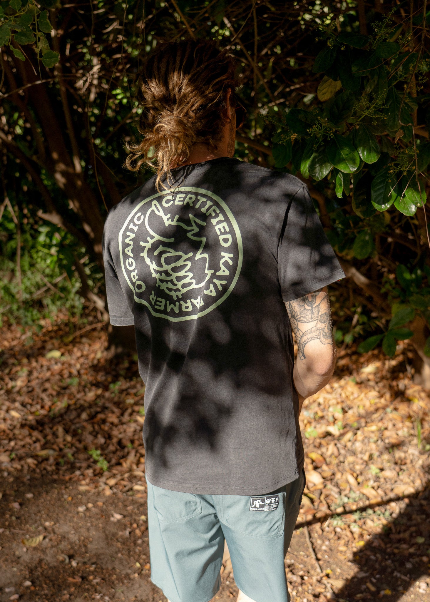 Polera Diseño Algodón Farmer Hombre - Negra Black